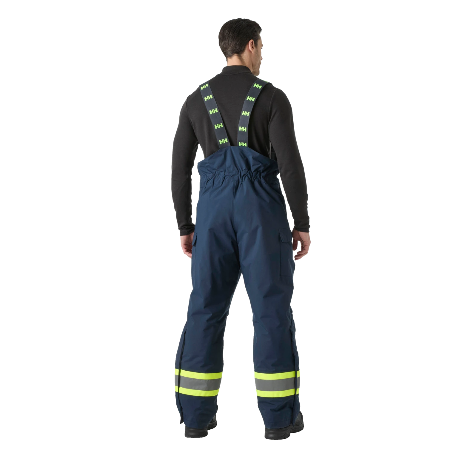 Male model showing Helly Hansen Alna Tundra bib back