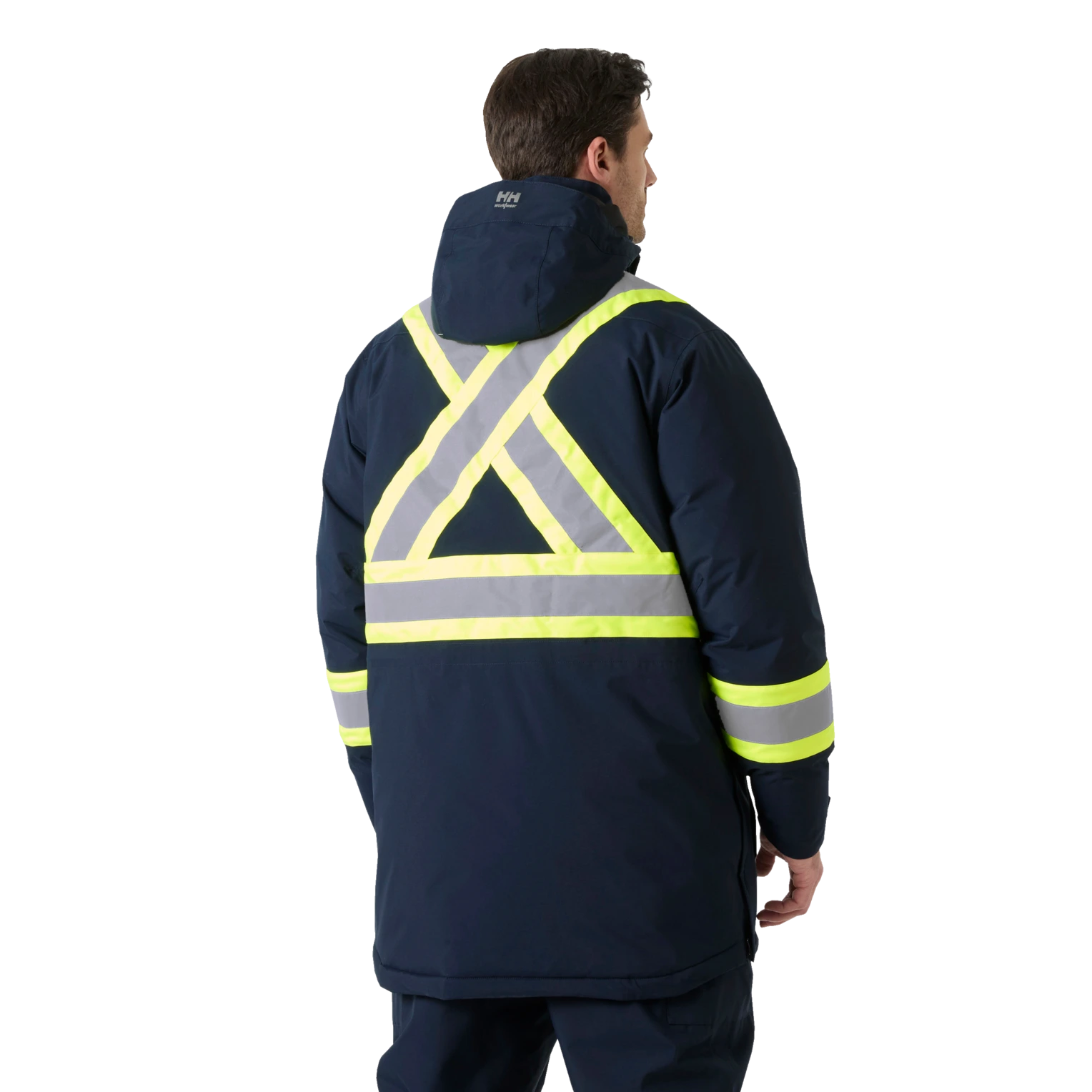 Male model showing Helly Hansen Alna Tundra parka back