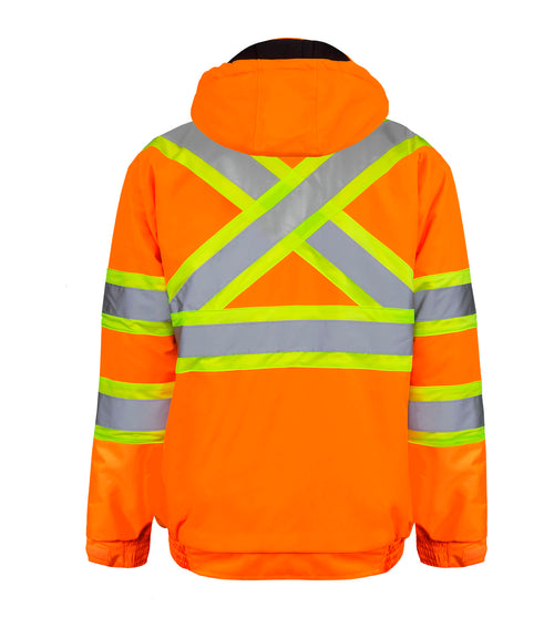 NATS HV078 High Visibility Safety Hoodie – 4" 3M Scotchlite Stripes, CSA Z96-15 Class 2 Level 2, Removable Hood