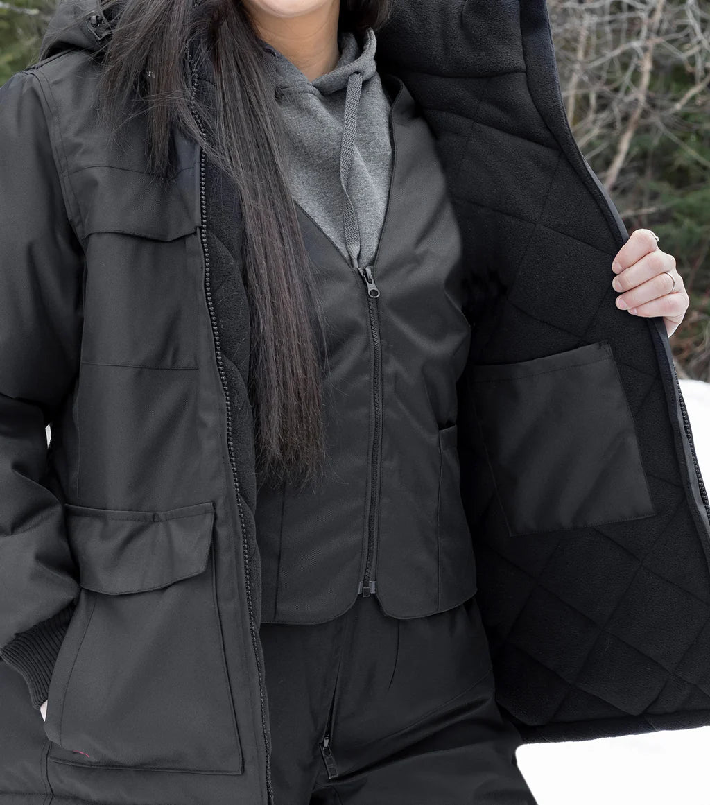 P&F PF489 Women’s Lined Waterproof Coat – Heavy-Duty Oxford Polyester, PU Lamination & Polar Insulation for Warm, Weatherproof Performance | Sizes XS-XL