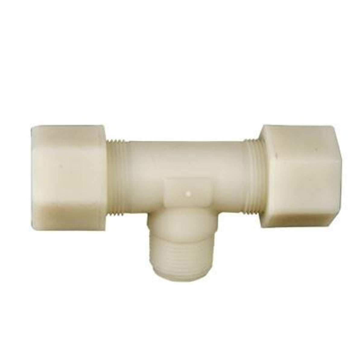 Jaco Kynar PVDF compression tube male branch tee with male NPT branch and two compression ends