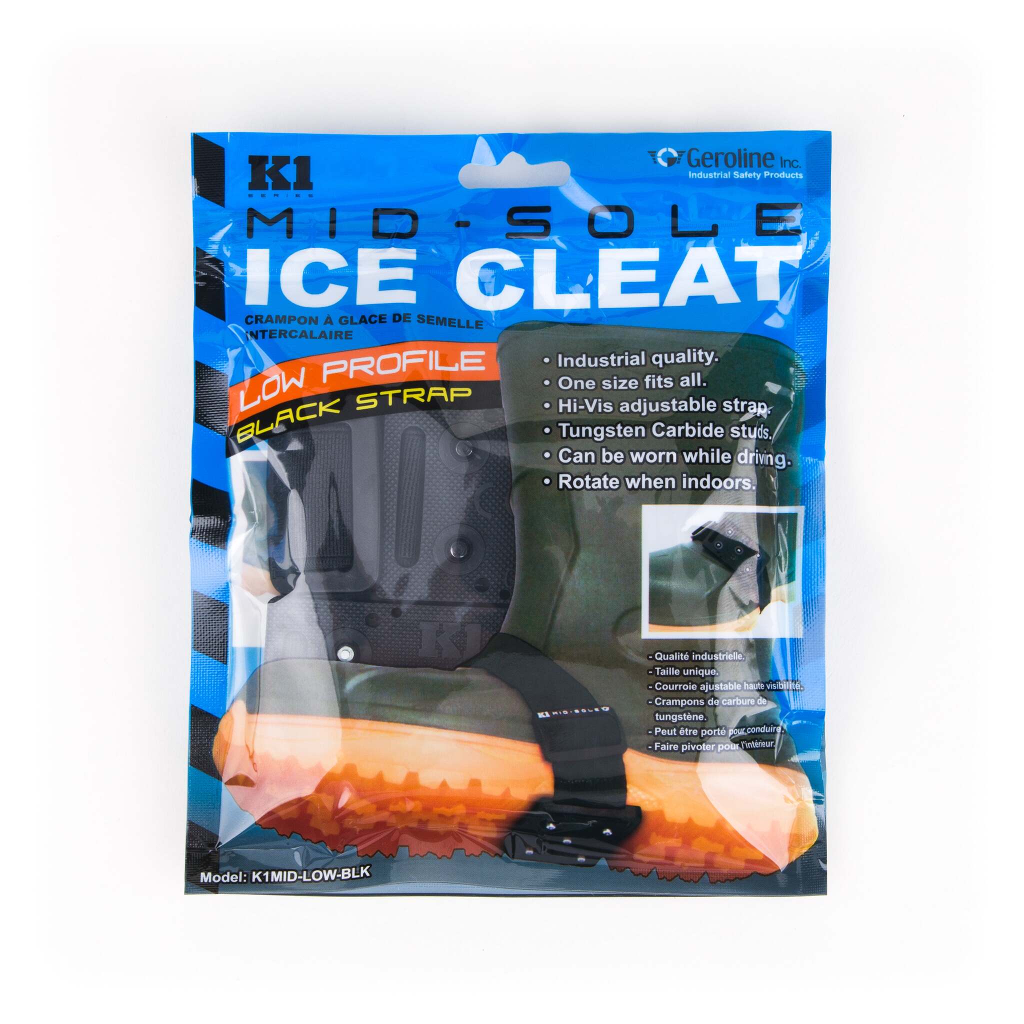 K1 Series Mid-Sole Low Profile Ice Cleat (For Work Boots & Safety Shoes) Work Boots - Cleanflow