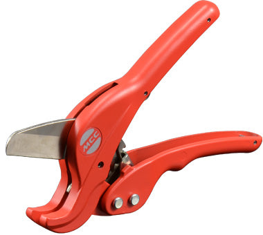 MCC 1-1/3" Ratcheting PVC Pipe Cutter | Lightweight Alloy Body with V-Groove Jaw for Clean Cutting of PVC, Conduit, and Polyethylene Gas Pipe