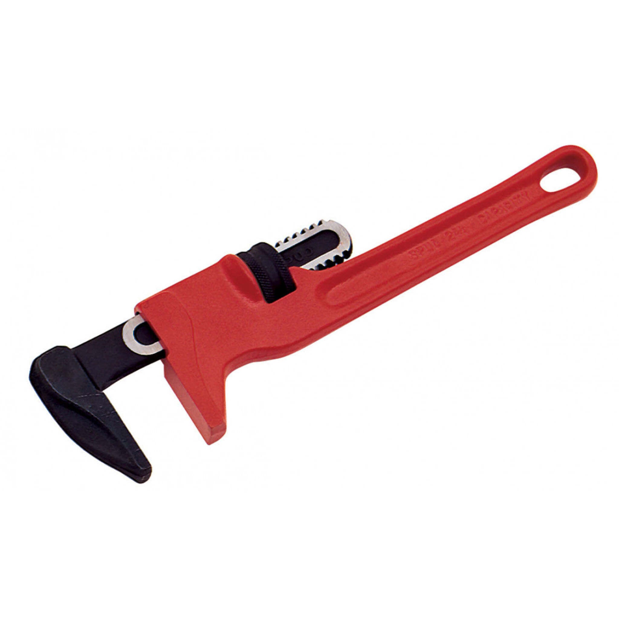 Red adjustable pipe wrench tool