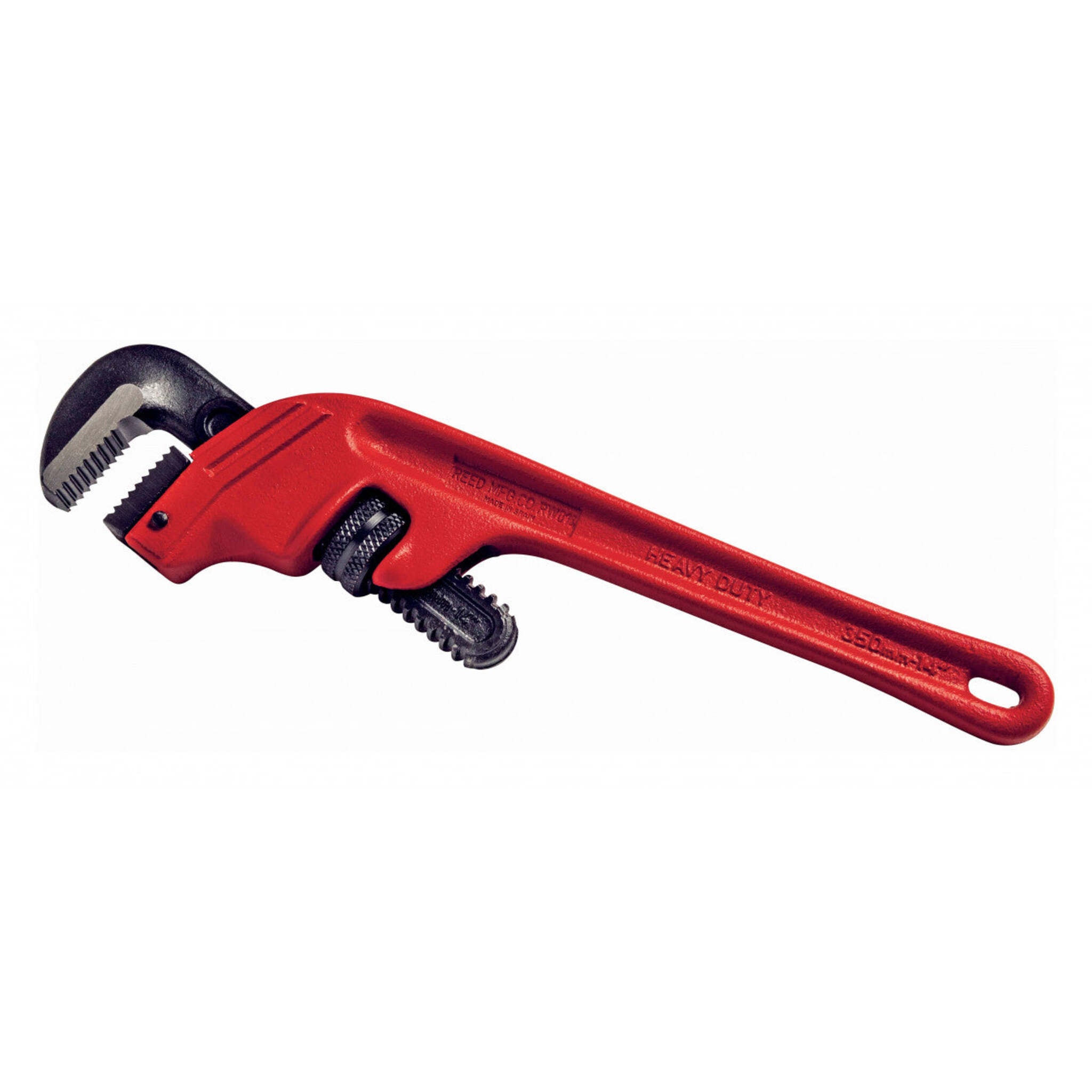 REED 45 degree offset pipe wrench shown from side angle