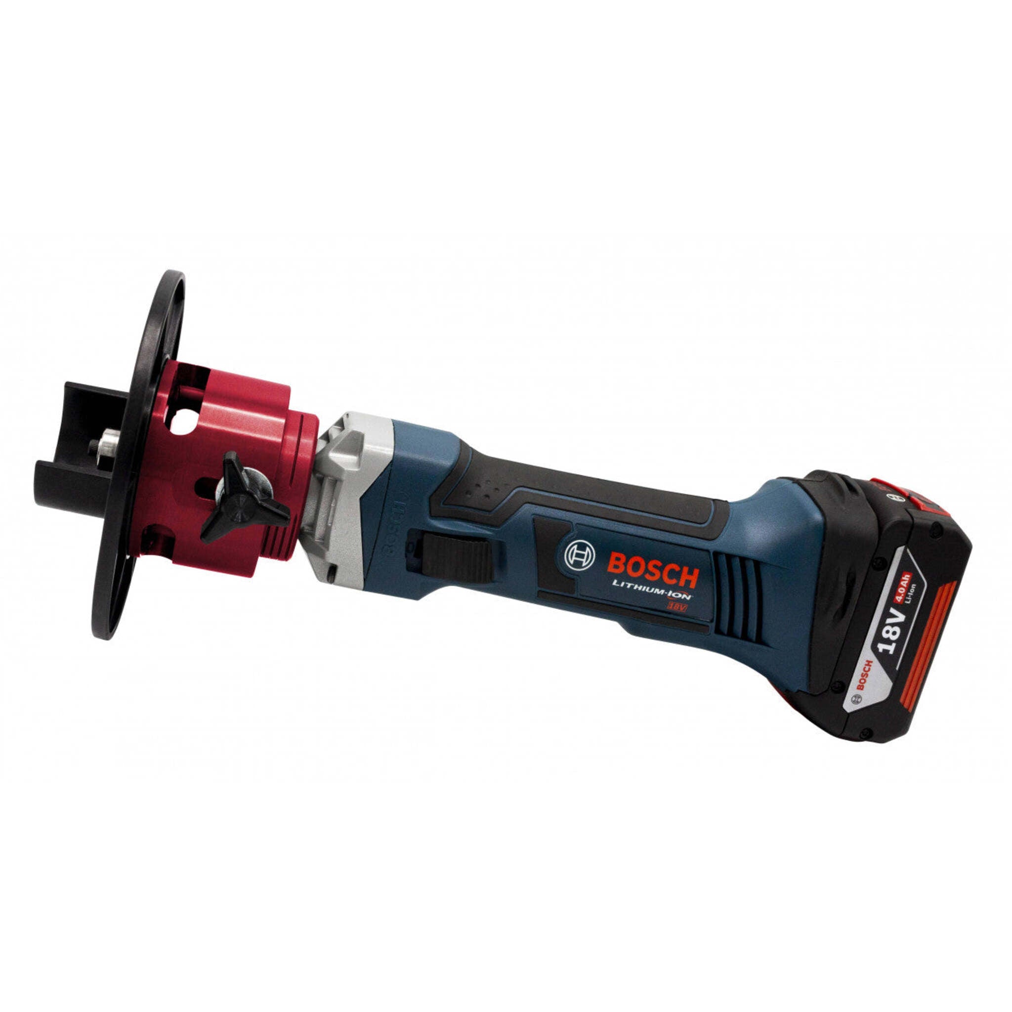 REED Bevel Boss adapter head installed on Bosch die grinder