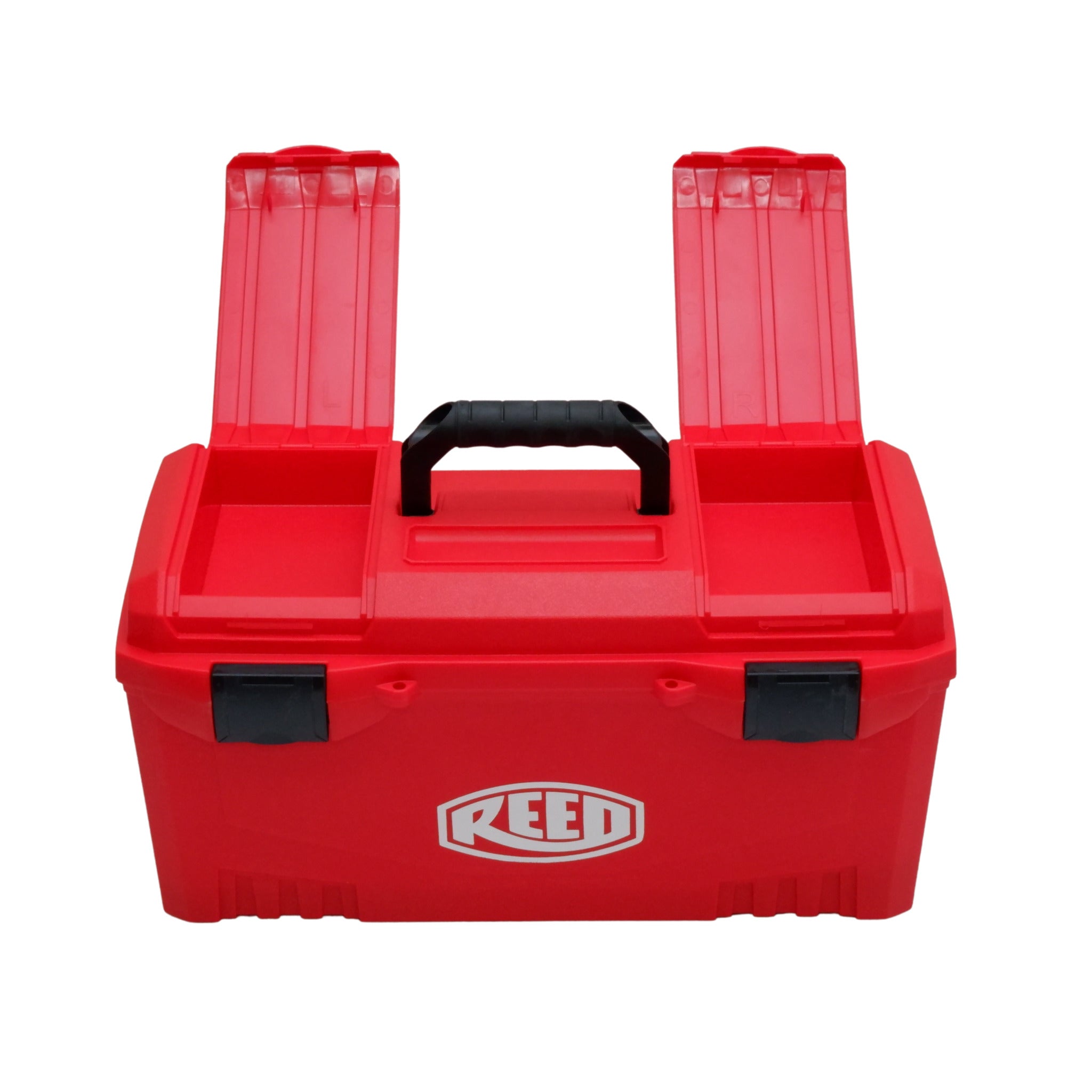 REED Bevel Boss carrying case with open lid storage compartments