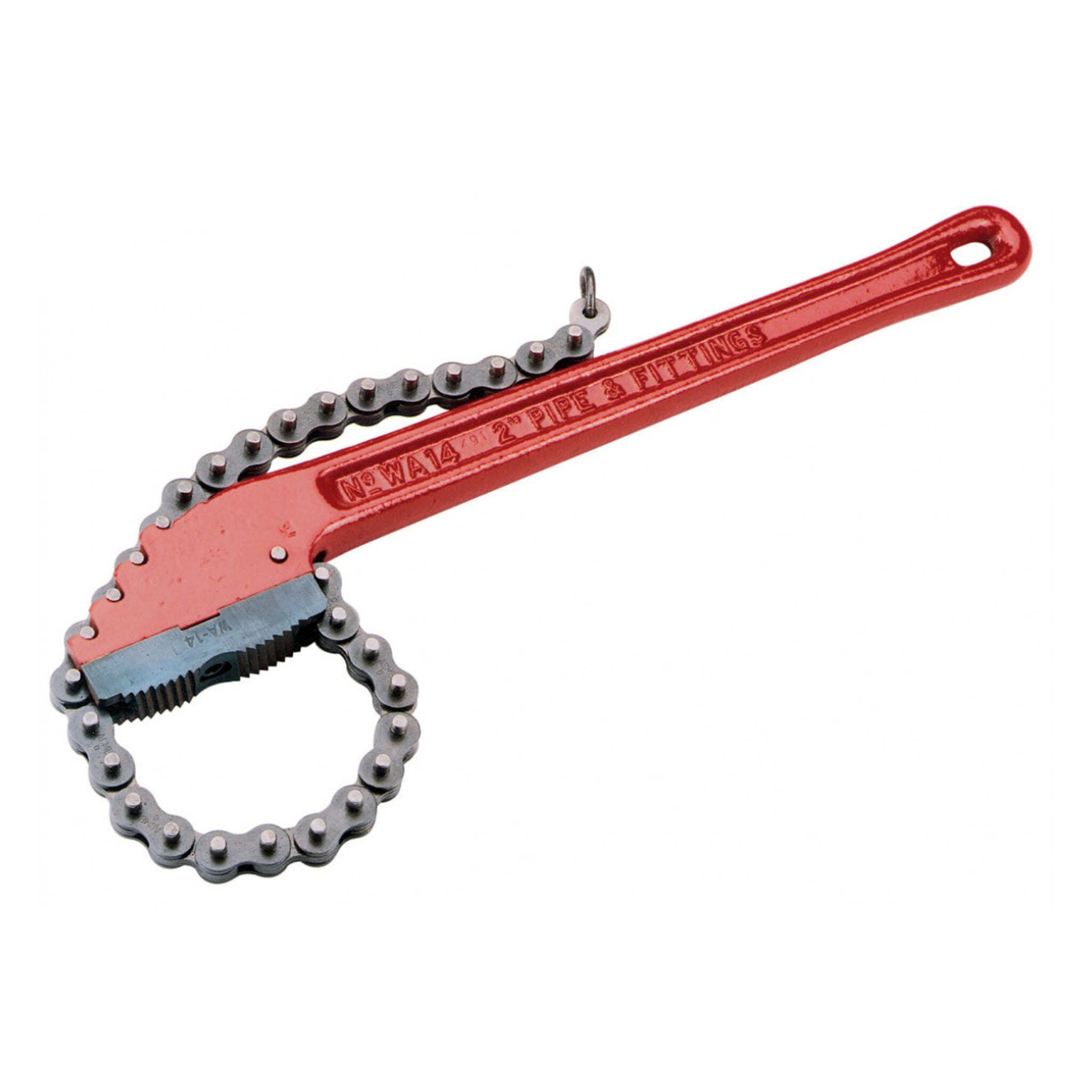 REED heavy duty chain wrench with reversible ratcheting jaws