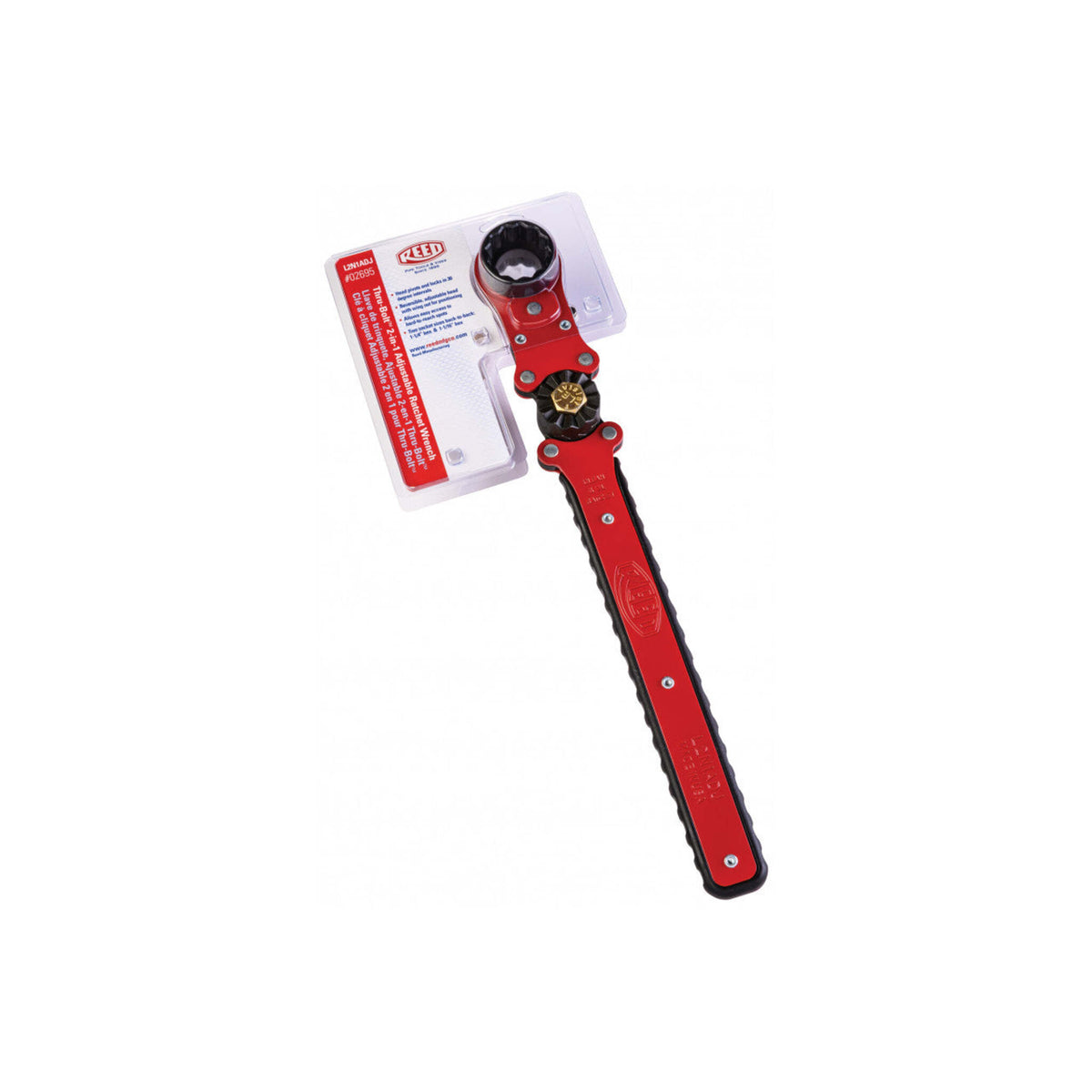 REED L2N1A ratcheting wrench displayed with handle at angled position