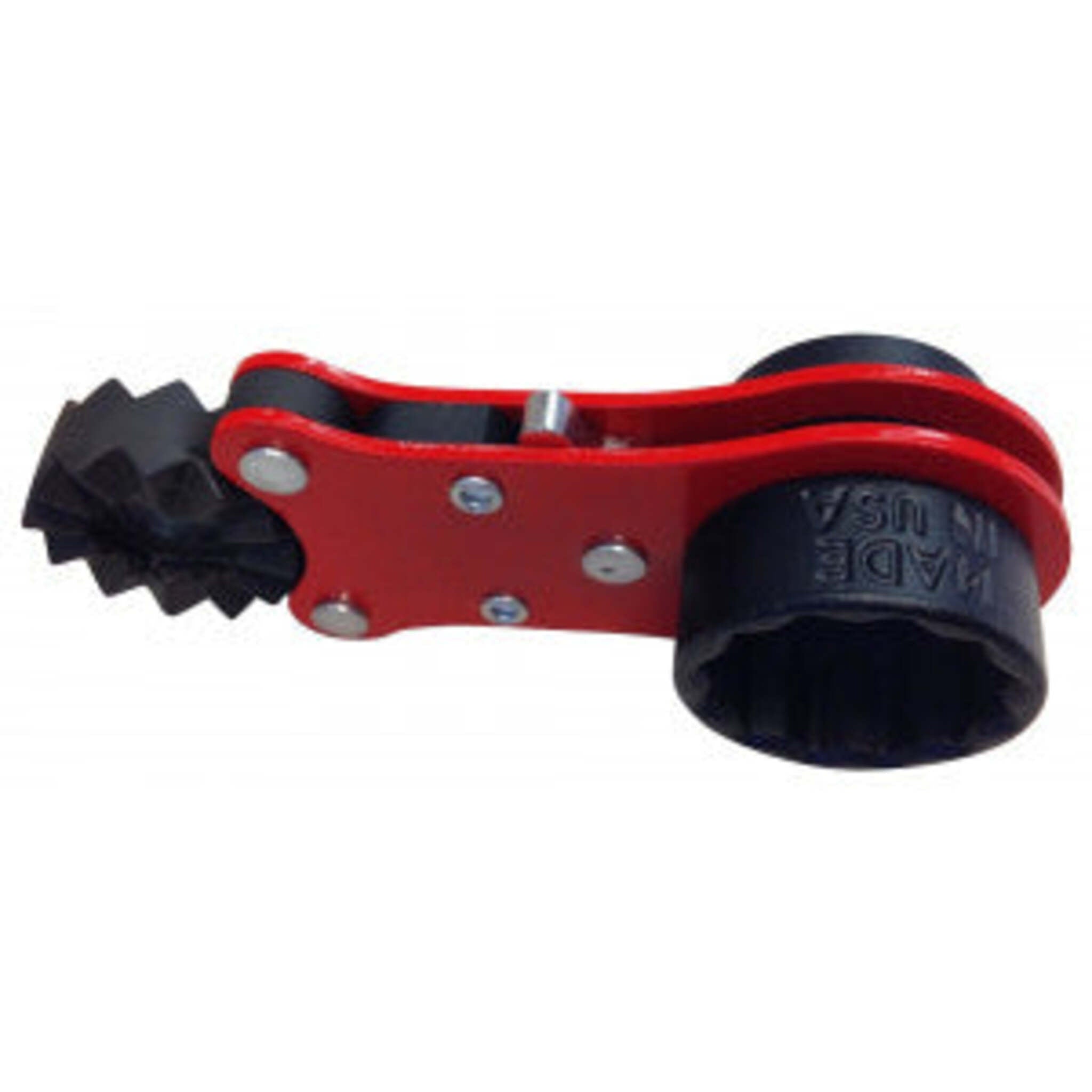 Close-up view of REED L2N1A dual socket ratcheting wrench head