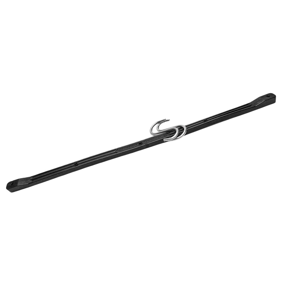 Black Snappi-Hookers adjustable multi-position EPDM rubber tarp strap tie down with steel S hook