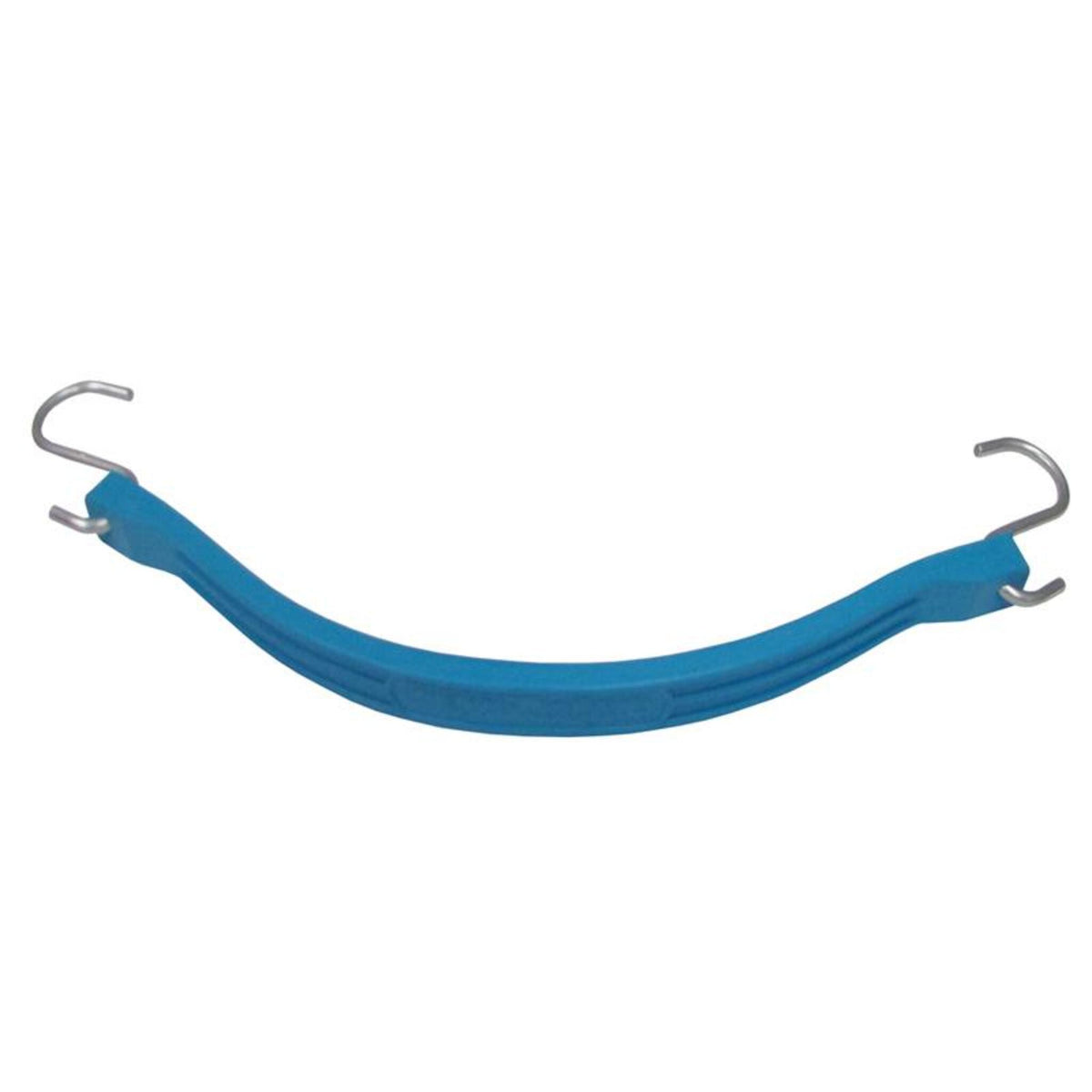 Blue Snappi-Hookers cold weather EPDM rubber tarp strap tie down with steel S hooks, rated to -40°C
