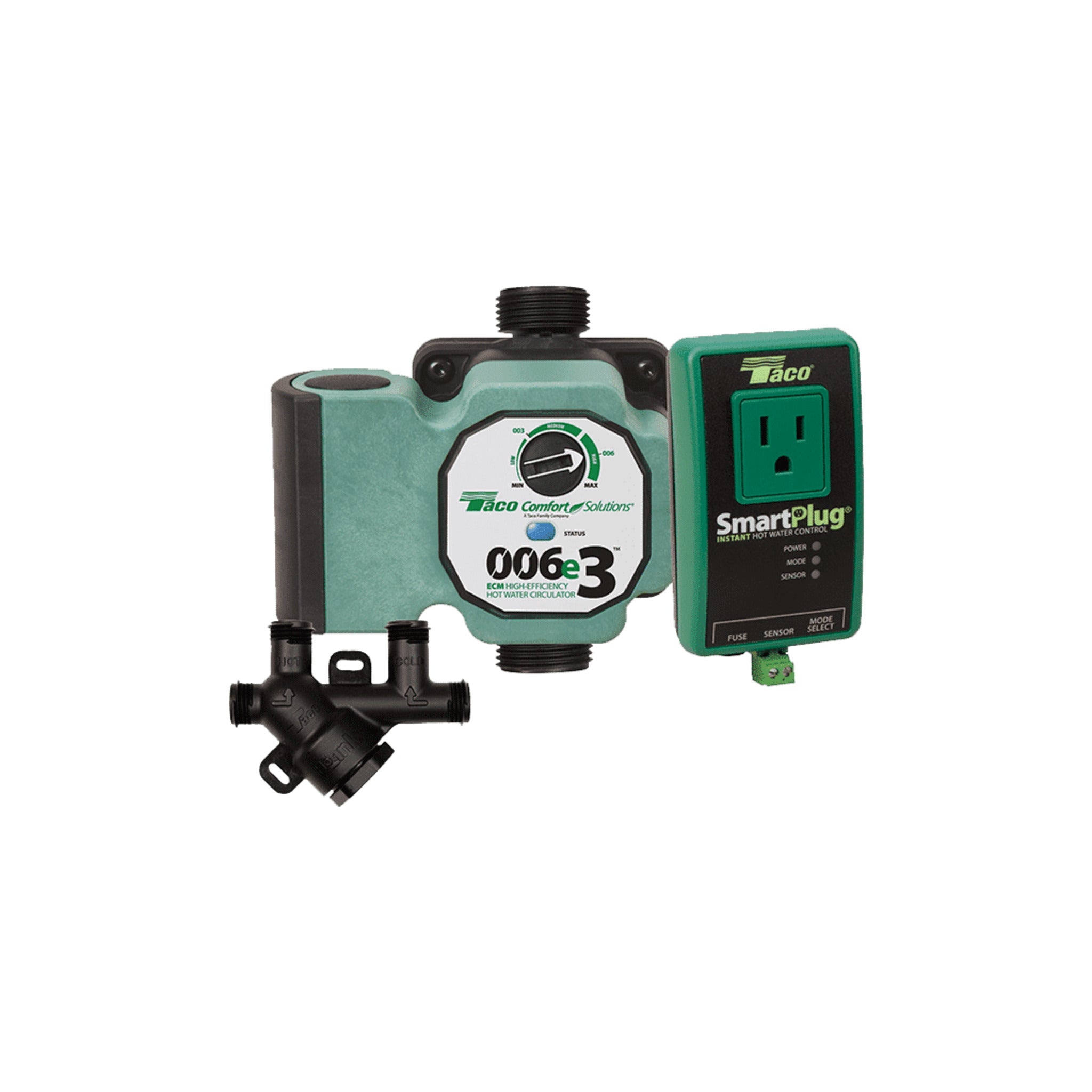 ECM hot water recirculation pump with smart control unit and display