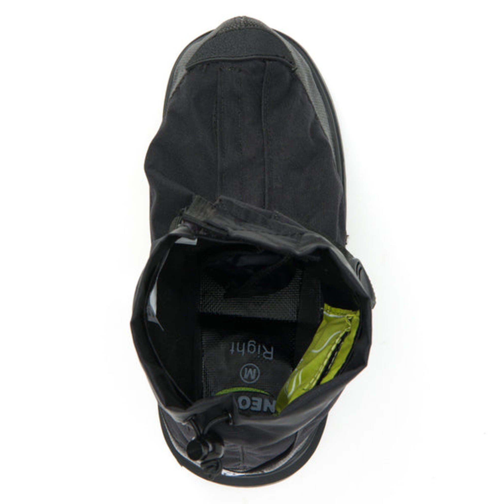 Top opening of NEOS Voyager overshoes showing insulated waterproof inner bootie