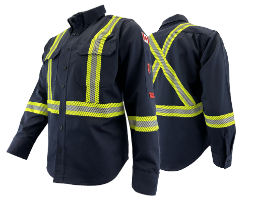 Atlas 404 Flame Resistant 8 oz 88% Cotton/12% Nylon FR/Arc Flash Work Shirt  with Supersoft® Technology (HRC 2)