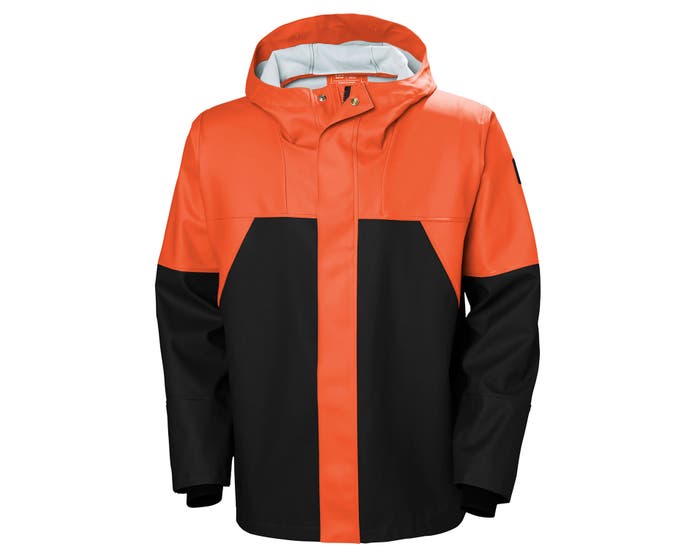 Helly Hansen Workwear Storm Waterproof Rain Jacket Orange L