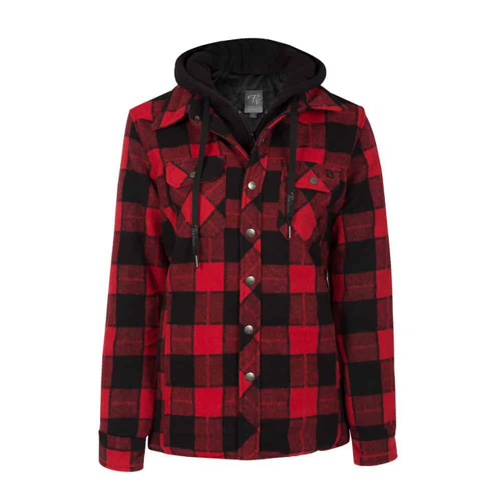 Red Buffalo Plaid Quilt-Lined Flannel Shirt Jacket