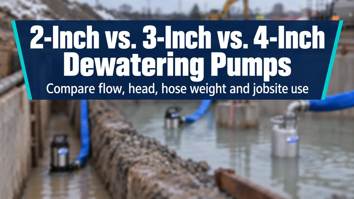 2-Inch vs. 3-Inch vs. 4-Inch Dewatering Pumps: Which Size Fits the Job?