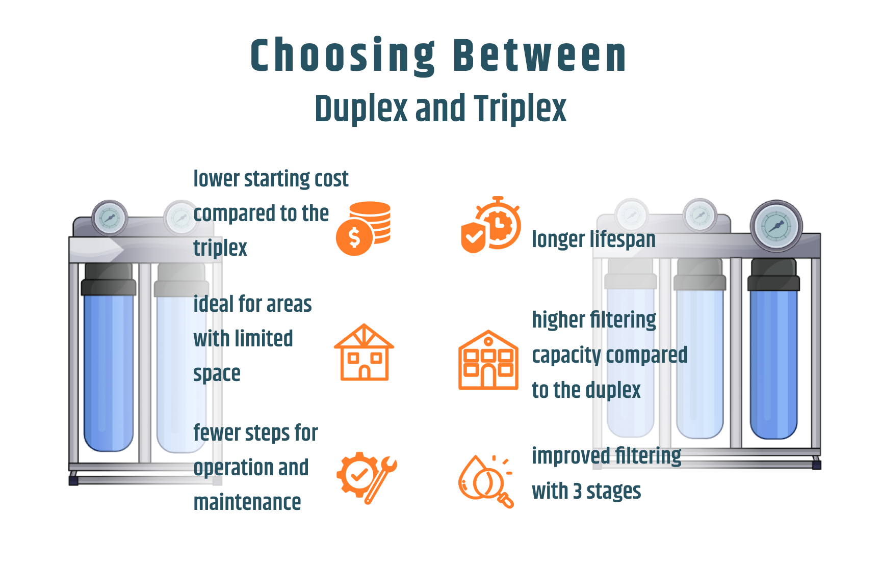 Choosing Between Duplex and Triplex Big Blue 4.5" OD Filter Systems: Which One is Right for You?