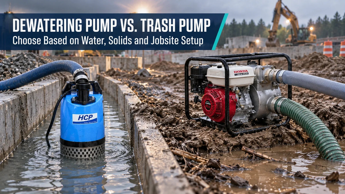 Dewatering Pump vs. Trash Pump: Which One to Use?