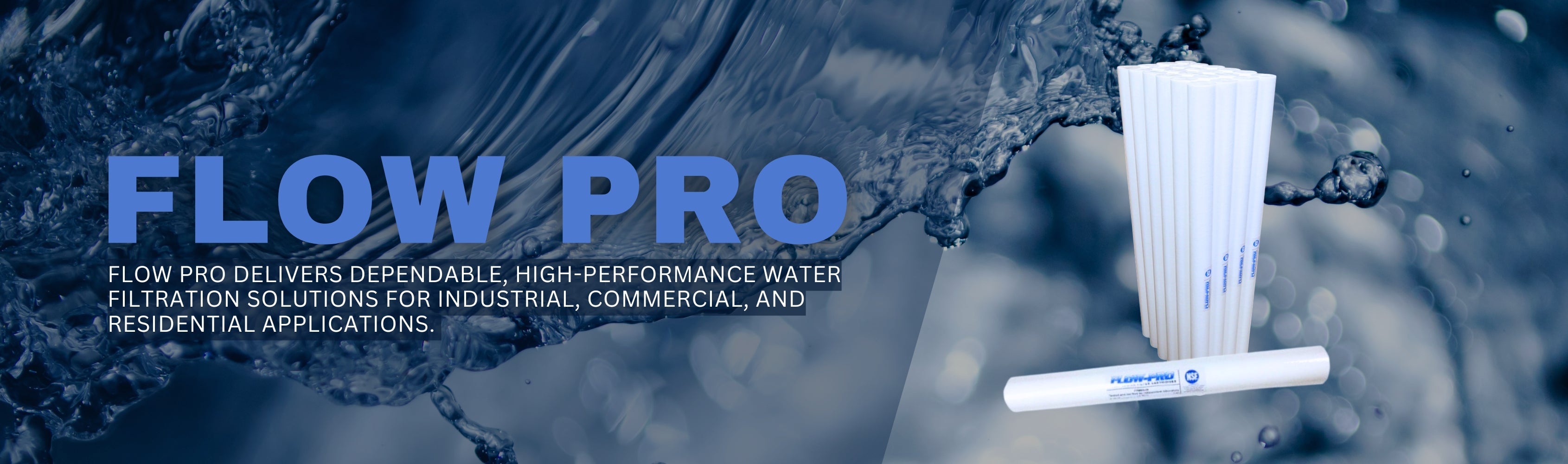 Flow Pro 2.5" Melt Blown Polypropylene Water Filters | ANSI/NSF Certified 30" & 40" Sediment Cartridges for Clean, Reliable Filtration Systems