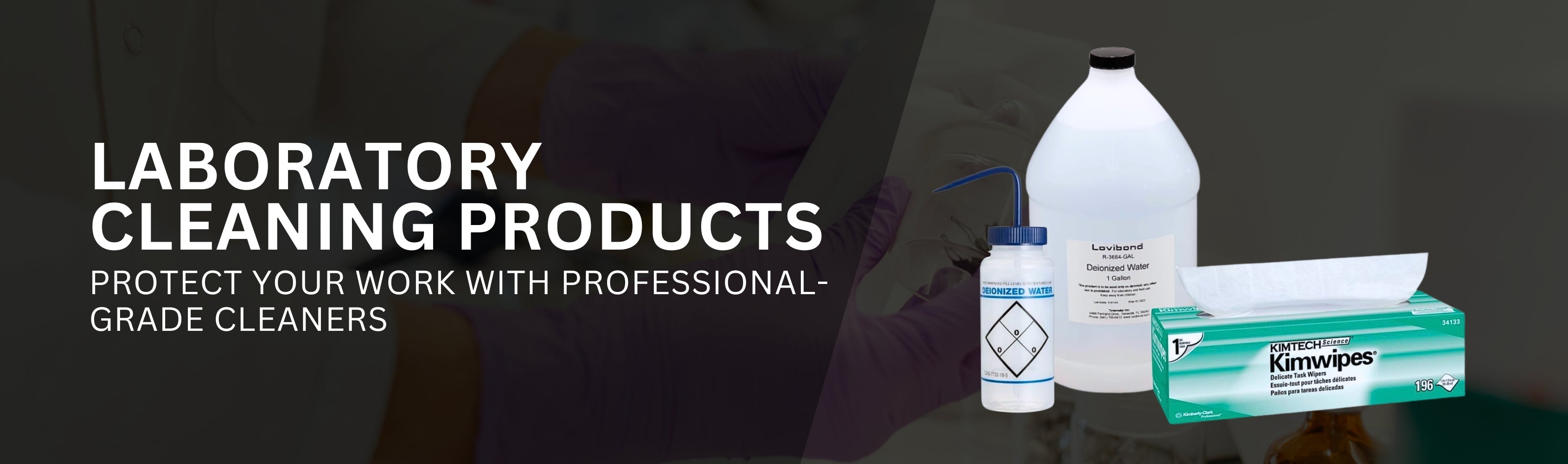 Laboratory Cleaning Products Banner