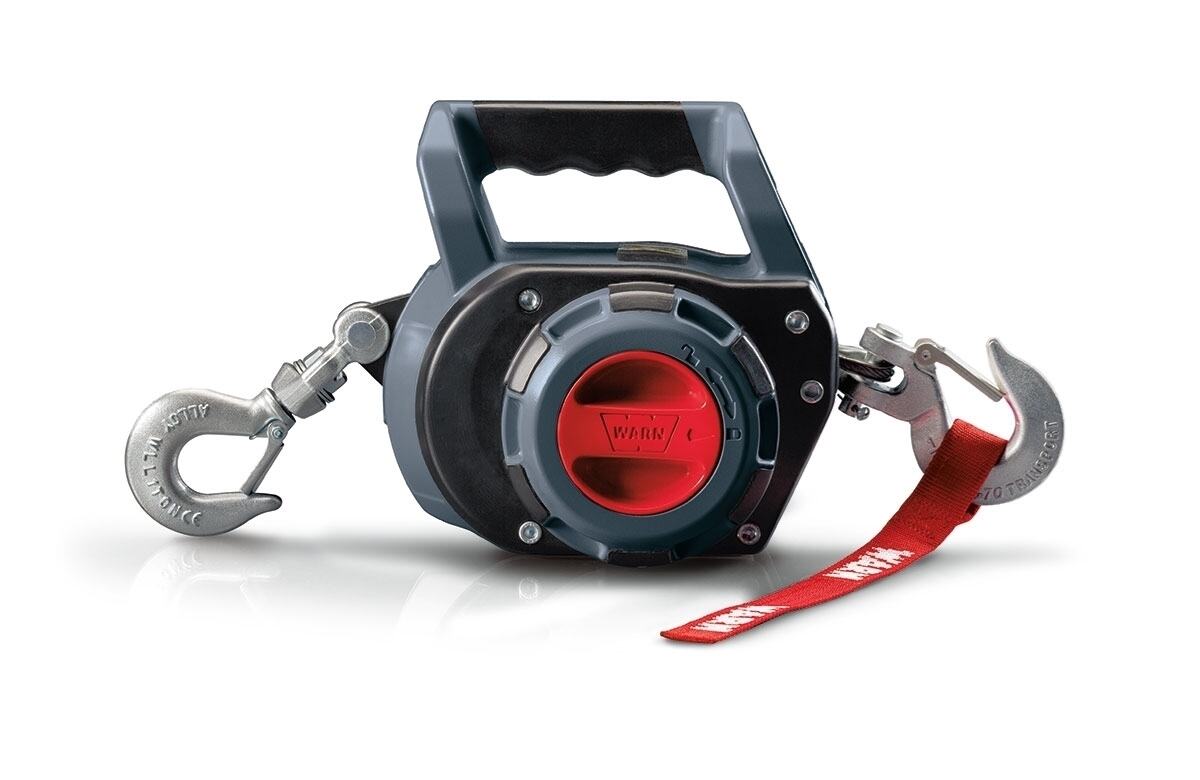 Warn Drill Winch with 40 Ft Rope - 750 Lbs Capacity - UL Listed, Heavy Duty, Portable, Steel/Synthetic Options, 50% More Power, Easy Operation