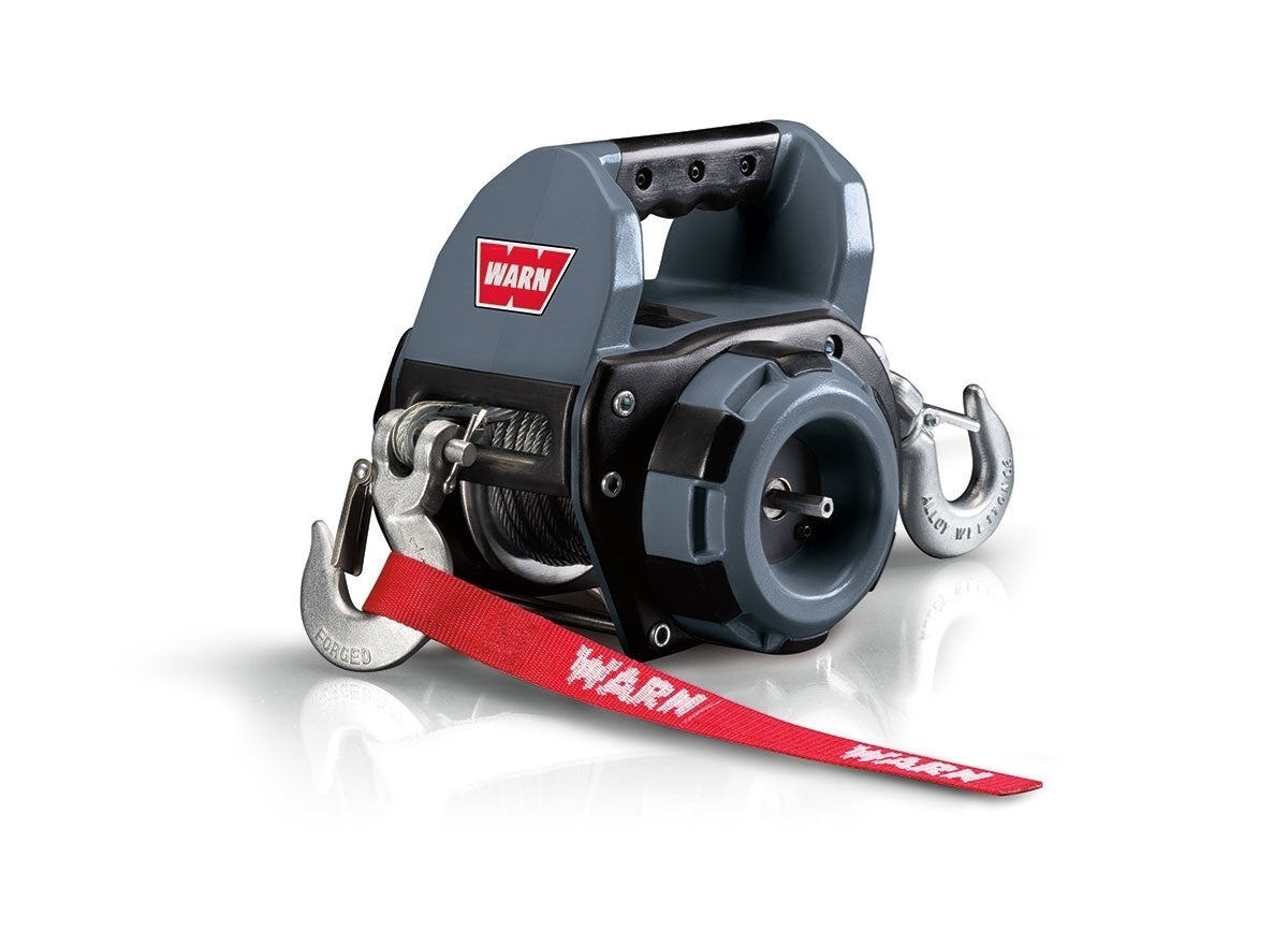 Warn Drill Winch with 40 Ft Rope - 750 Lbs Capacity - UL Listed, Heavy Duty, Portable, Steel/Synthetic Options, 50% More Power, Easy Operation