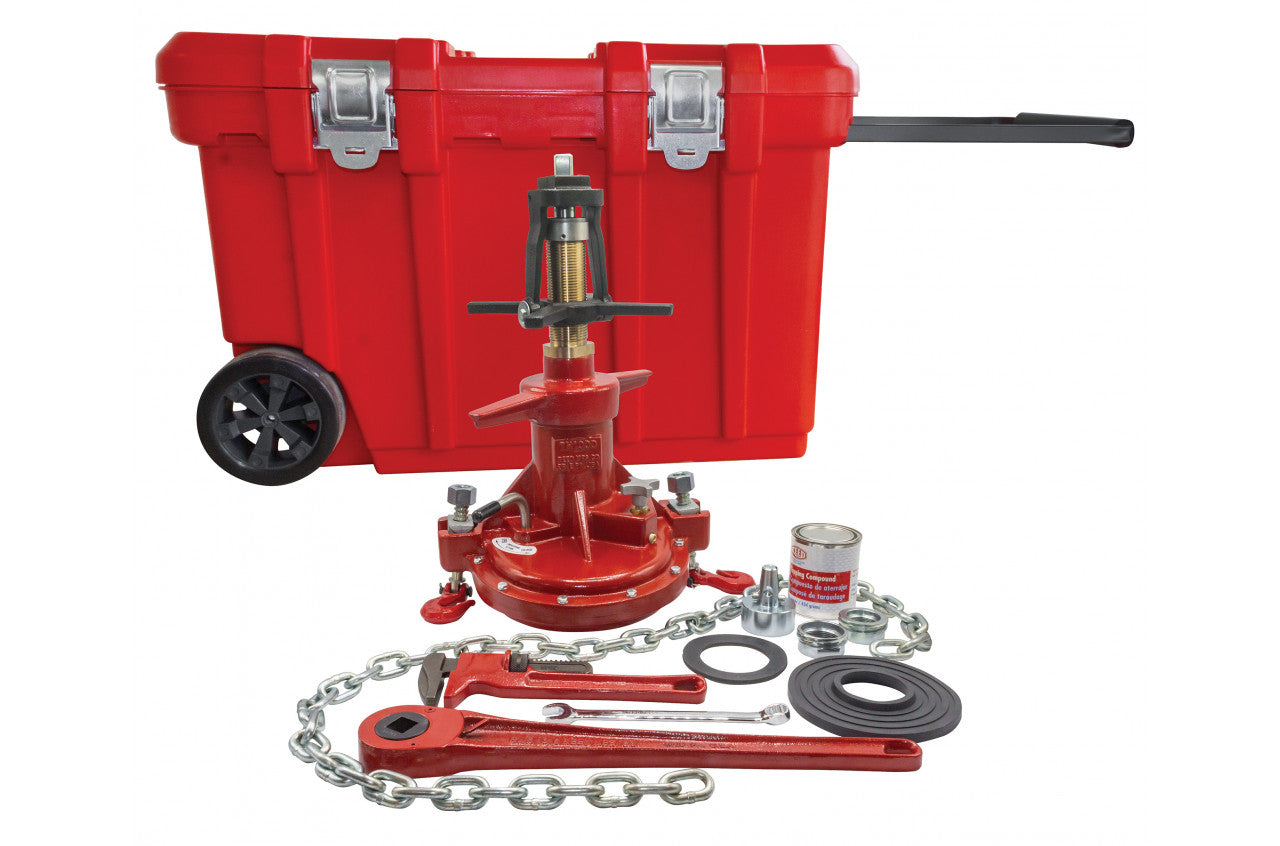 Reed TM1100 Direct Tapping Machine | Drill Pressurized Mains Up to 250 psi | Taps ¾" or 1" Stops | Manual or Power Drive | Cast Iron, Ductile, PVC