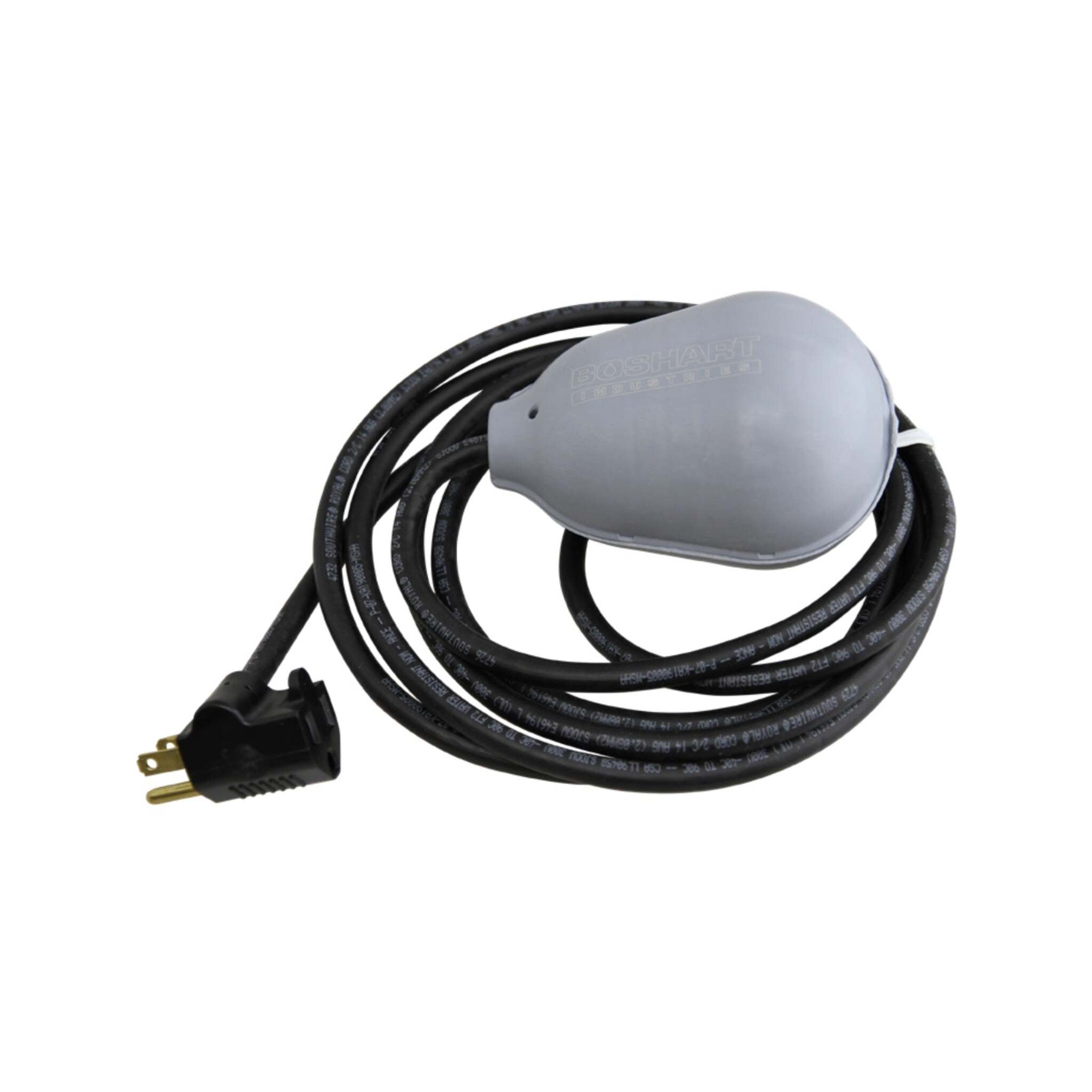 Pump Down 15 Amp Wide-Angle Piggyback Plug Pump Float Switch | Efficient Liquid Level Control for Septic, Sump Pits, Water Tanks, 120V AC, 1/2 HP