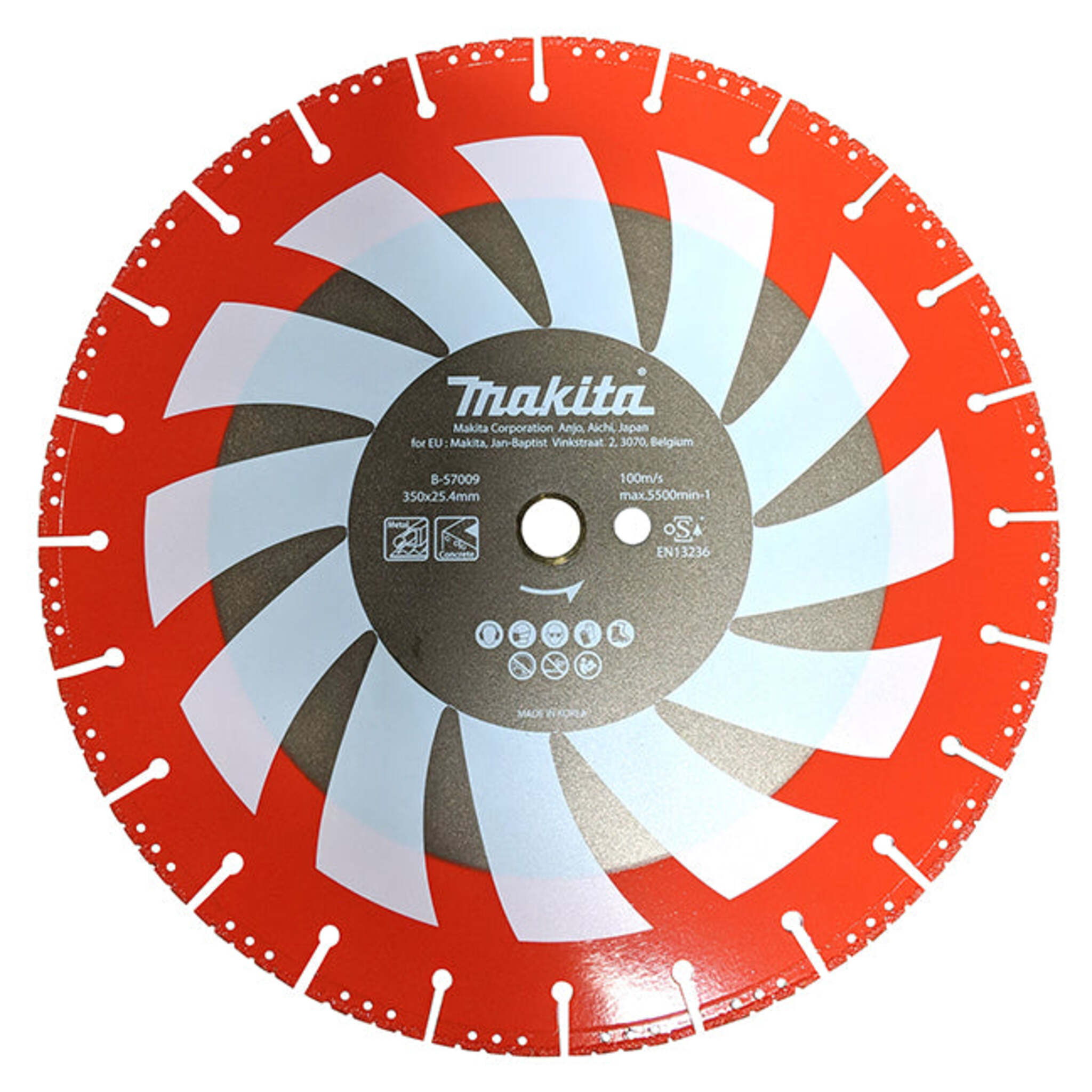 Makita Vacuum Brazed Diamond Rescue Wheels - Multi-Material Cutting, Extended Life, Ideal for Fire, Rescue, Contractors, Fits 9" & 14" Cutters