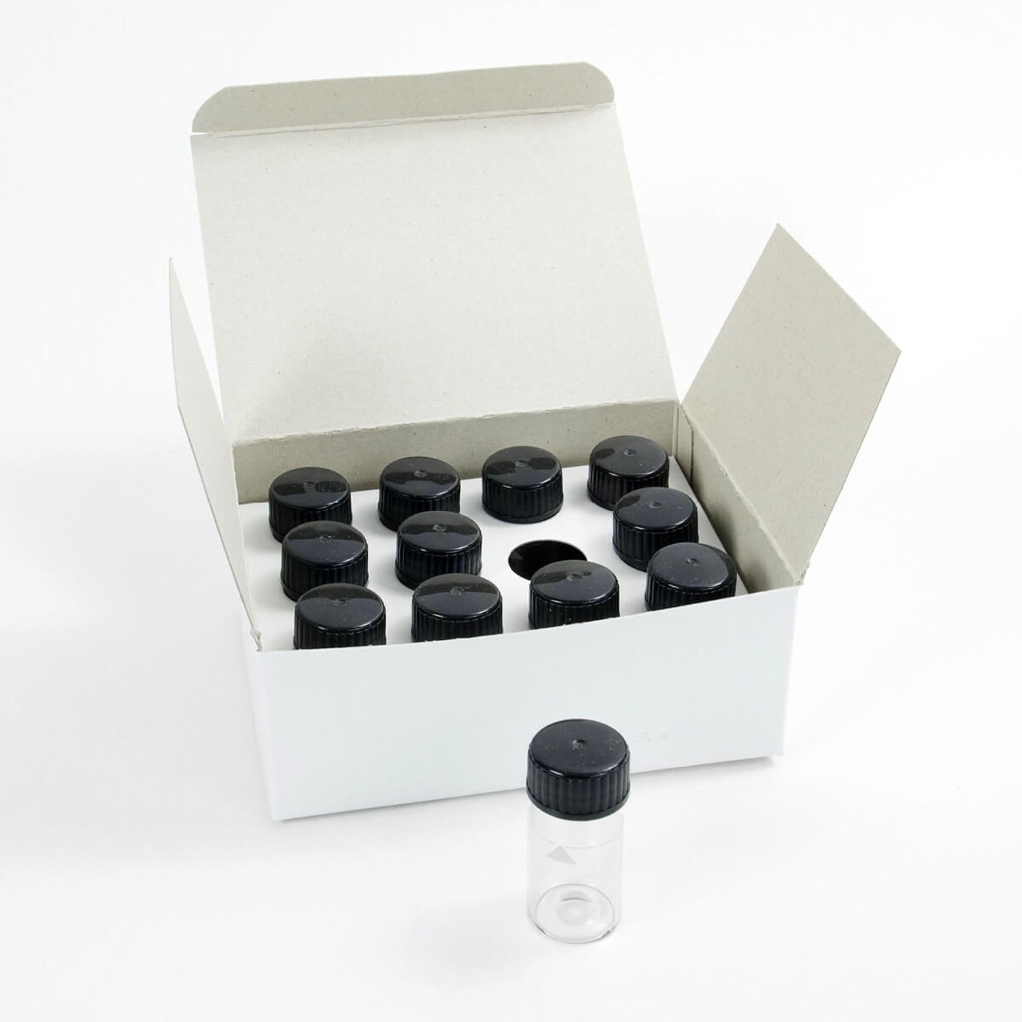 Lovibond set_of_12_sample_vials_with_black_lid_height_55_mm_diameter_24_mm | Cleanflow