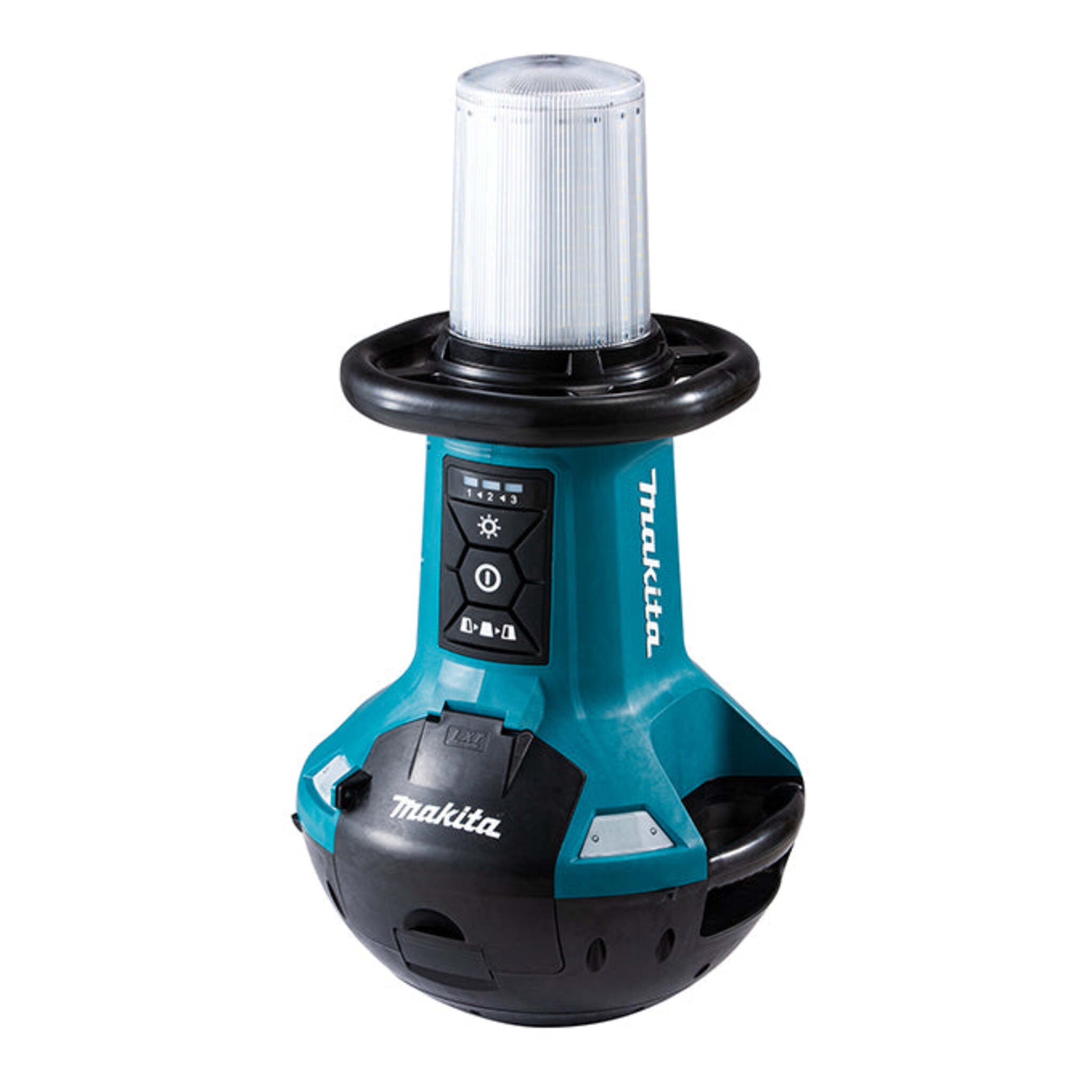 Makita AC (120V) / DC (18V Li-Ion) LED Self-Righting Area Work Light - 5,500 Lumens, 3 Brightness Settings, IP65 Rated, 360° Illumination, Tool Only