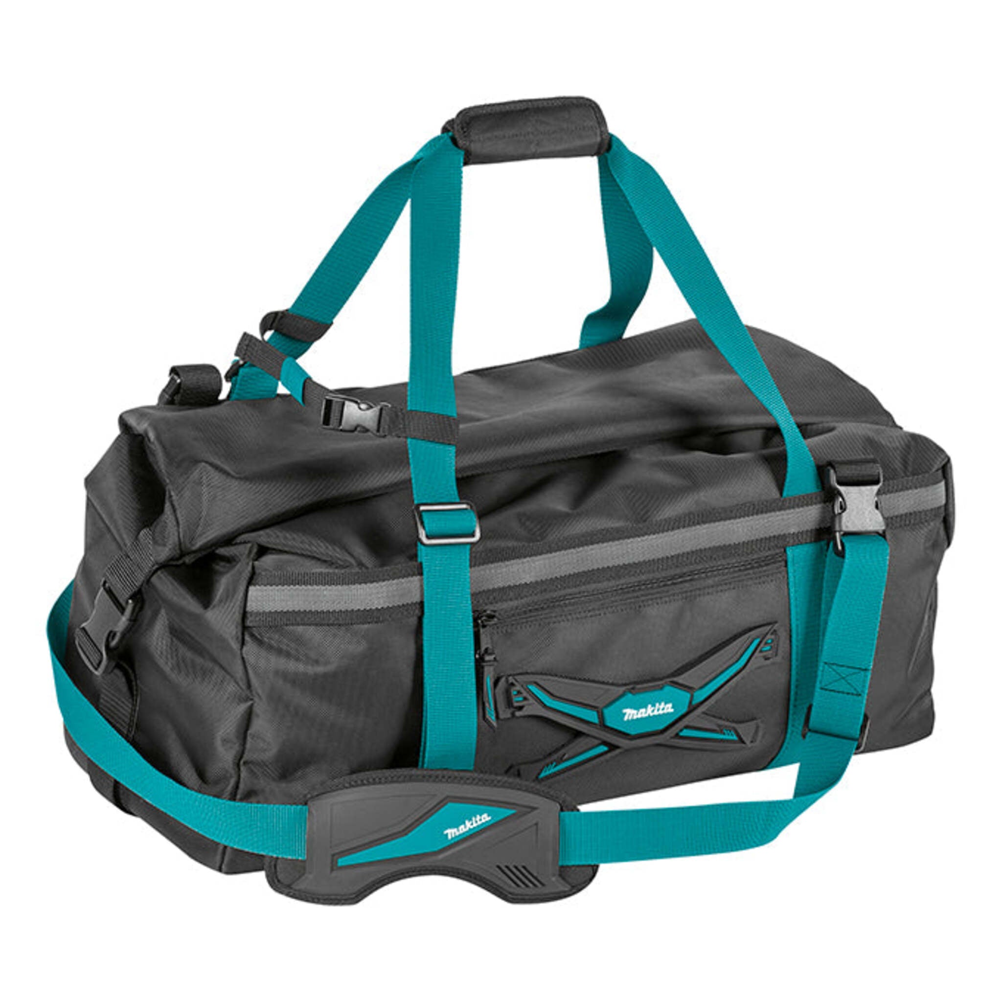 Makita TH3 Roll-Top All Weather Duffle Bag with Large Internal Compartment, Zippered Pockets, Quick-Release Clip, and 1680D Polyester for Durability