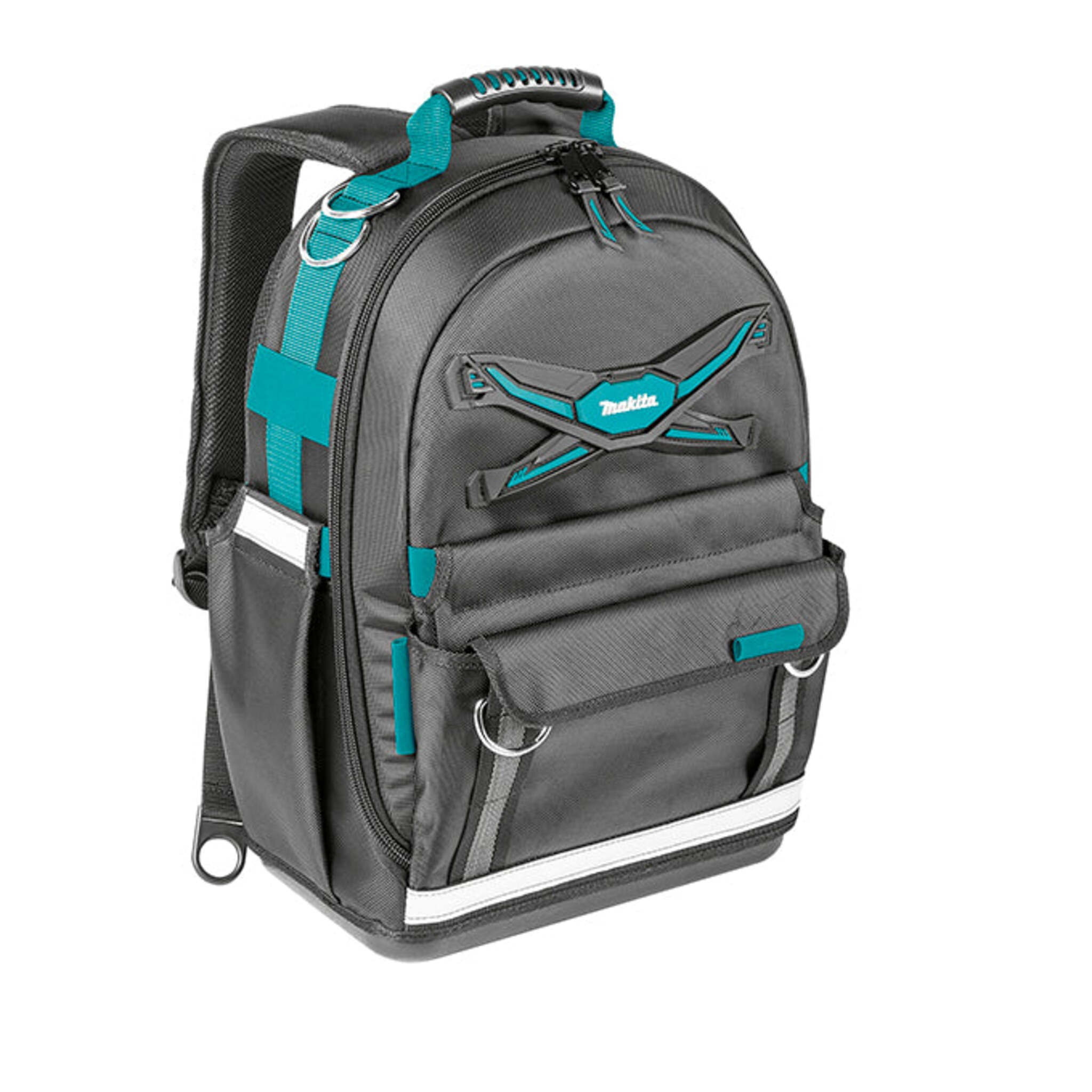 Makita TH3 Backpack Tool Organizer with Large Internal Compartment, Elastic Loops, Reinforced Base, Hi-Vis Tape, and Padded Straps for Professionals