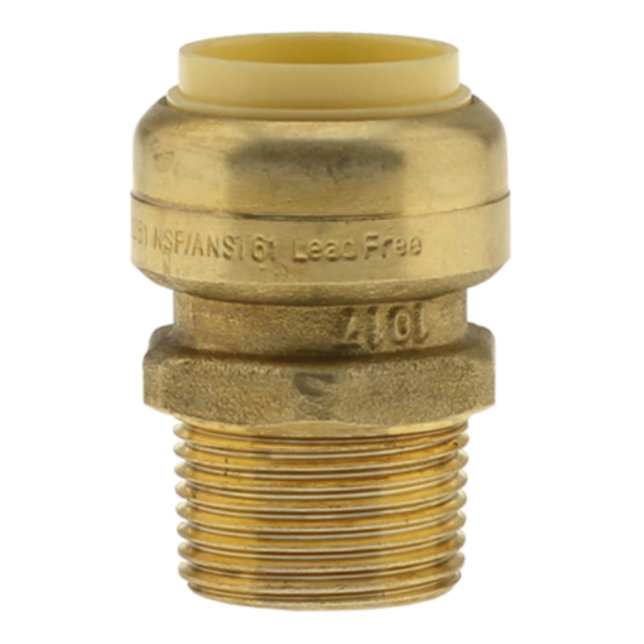 Push-Fit Brass CTS Male Adapter Coupling – Tool-Free Installation, Compatible w/ Copper, CPVC, PEX, 200 PSI, NSF/ANSI Certified, Ideal for Potable Water