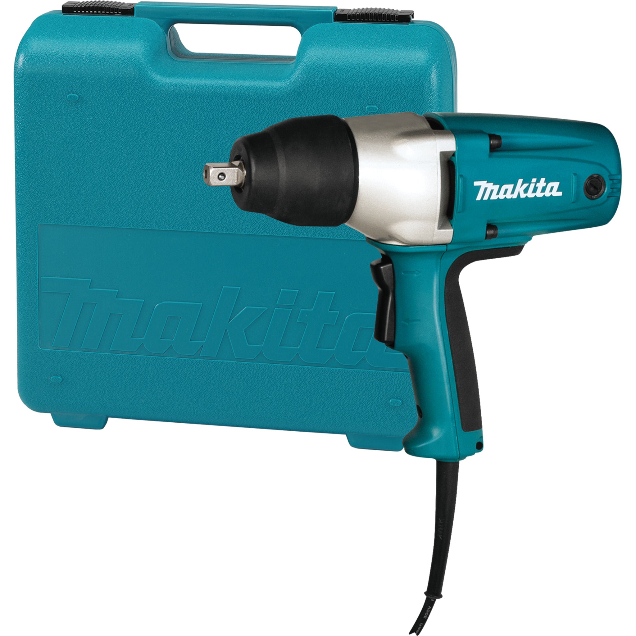 Makita TW0350 1/2" Reversible Impact Wrench with Case: 258 ft/lbs Torque, 3.5 AMP Motor, Ergonomic, Heavy Duty Design, Rocker Switch, Durable Housing