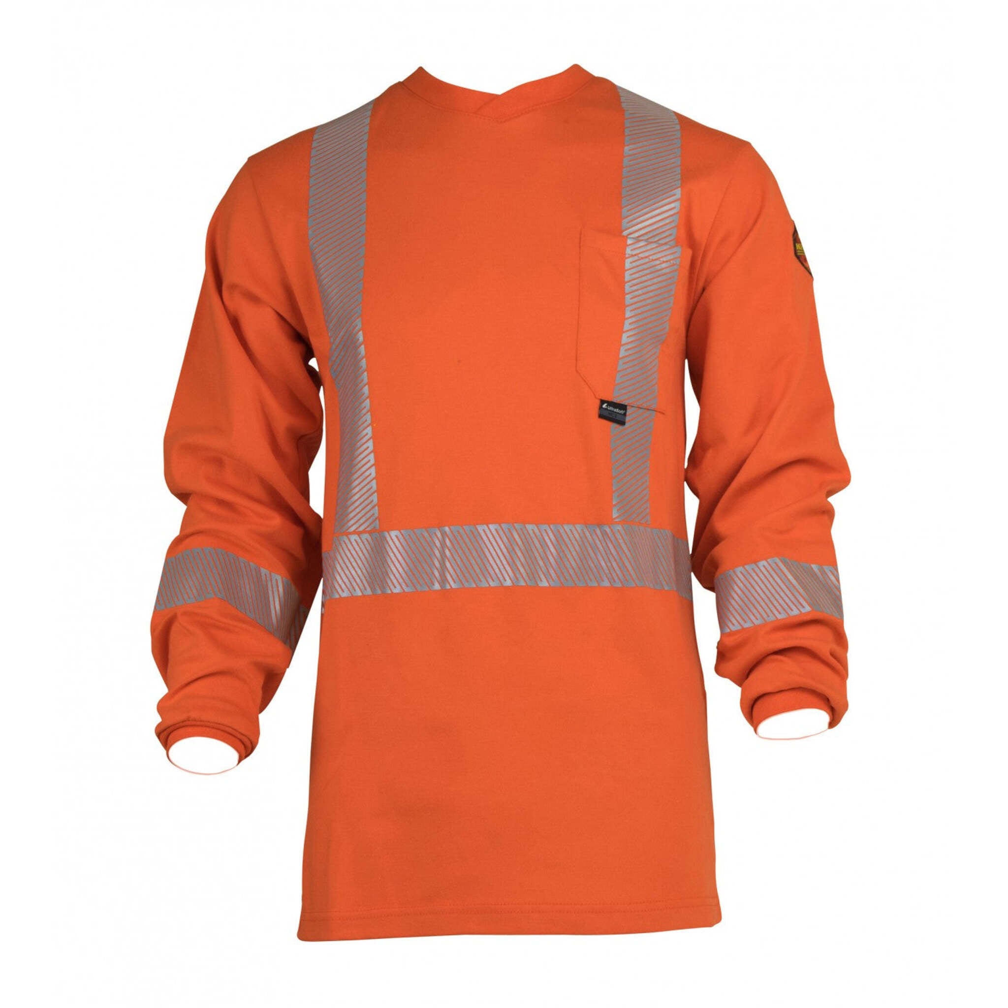 KELTEK 360s Men's Orange Flame Resistant Long Sleeve Shirt - UltraSoft Knit, CSA Certified, HRC 2, NFPA 70E, 10.9 cal/cm², 3M Reflective | Sizes S-5XL