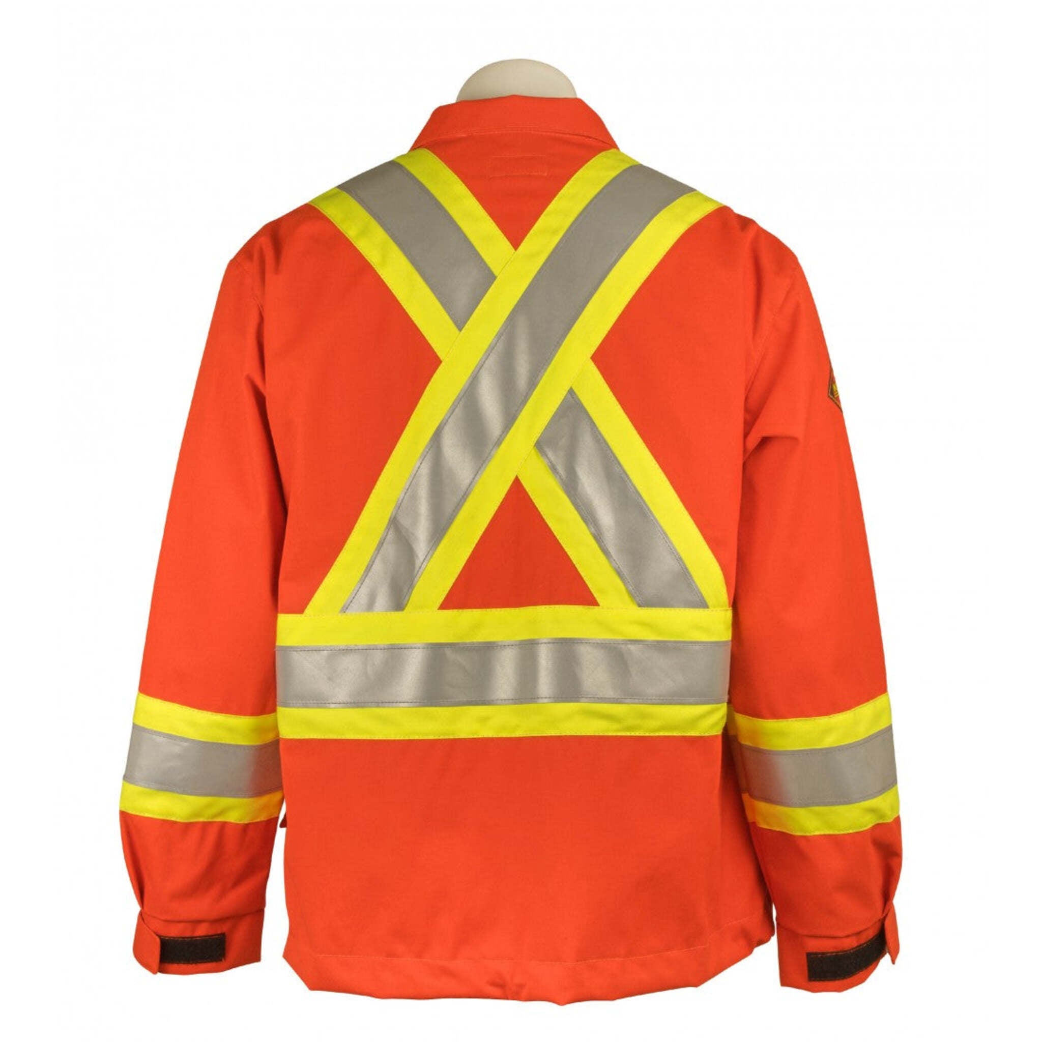 KELTEK 383s Men's Orange CSA Flame Resistant Hi-Vis Unlined Shirt Jacket - HRC 2, ATPV 9.2 cal/cm², Indura Ultra Soft, 3M Reflective | Sizes S-5XL