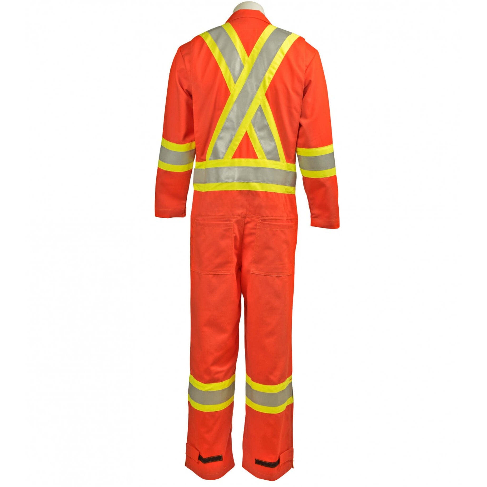 KELTEK 384s Men's Orange CSA Indura Ultra Soft Flame Resistant Unlined Hi-Vis Coverall - HRC 2, ATPV 9.2 cal/cm², 3M Reflective | Sizes S-4XL