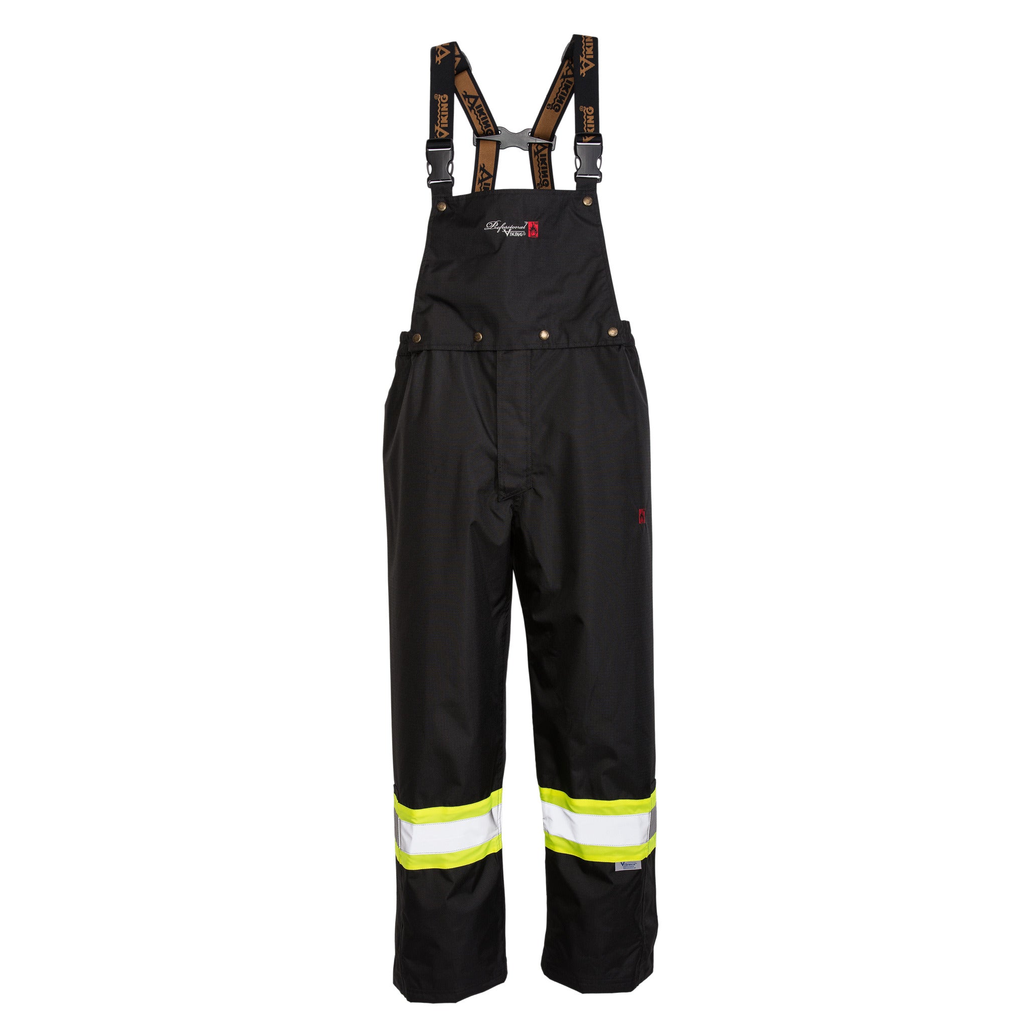 Viking Professional® 3907LFRP Ladies Fit 300D Trilobal Rip-stop FR Bib Pants | Waterproof, Windproof, ANSI/CSA Compliant, Reflective, Flame-Resistant