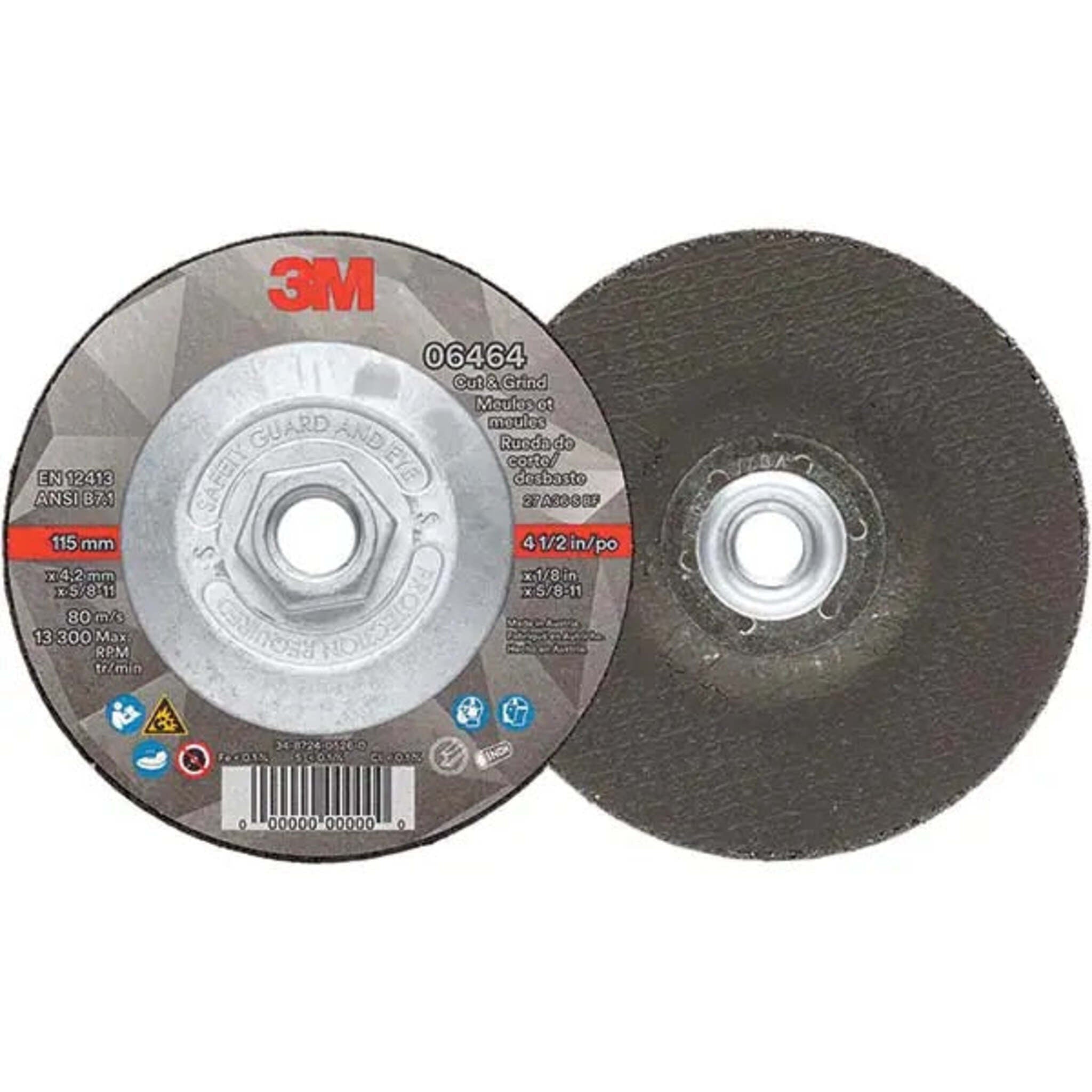 3M Cut and Grind Wheels - Type 27 Depressed Center | Dual-Purpose Cutting & Grinding | Precision-Shaped Grain | Durable for Mild & Stainless Steel