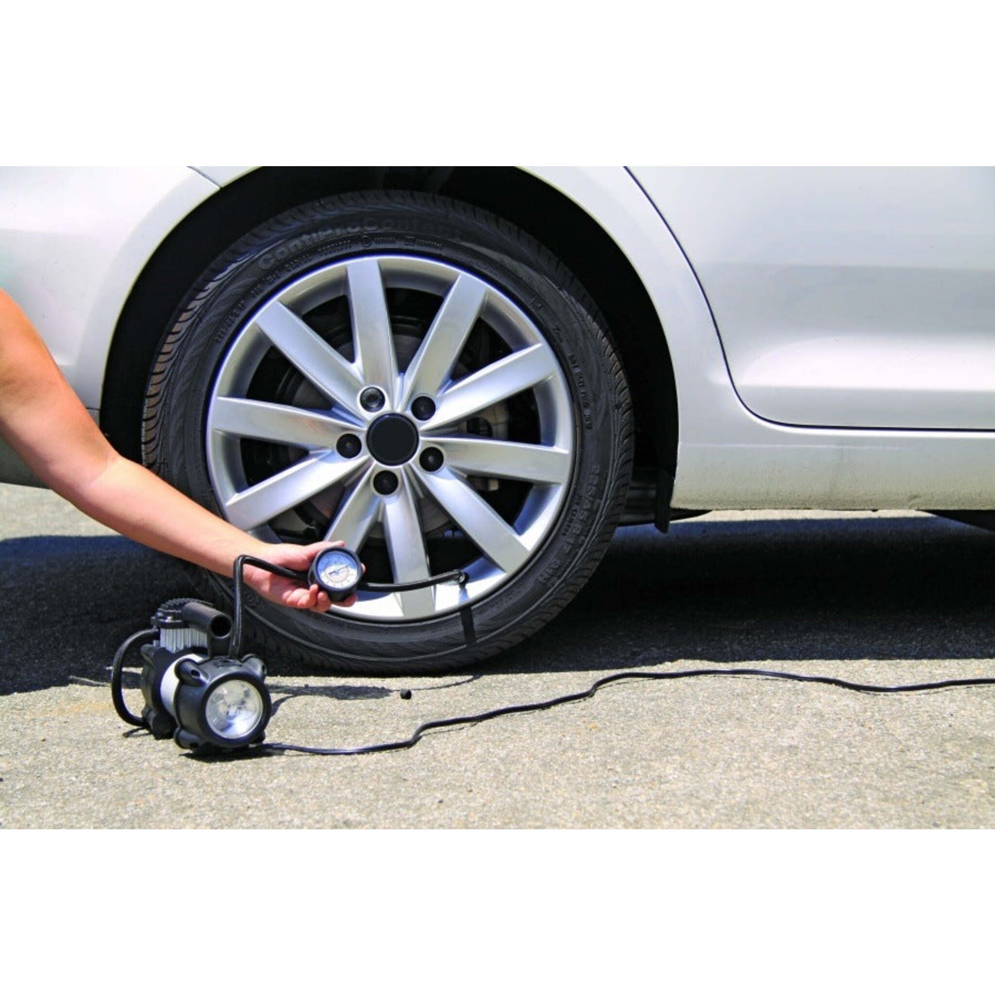 Slime Pro Power Tire Inflator - Heavy Duty | Fast 3-Minute Inflation, 12V Power, 150 PSI Gauge, LED Light, 26-Foot Reach, Compact for On-the-Go Use