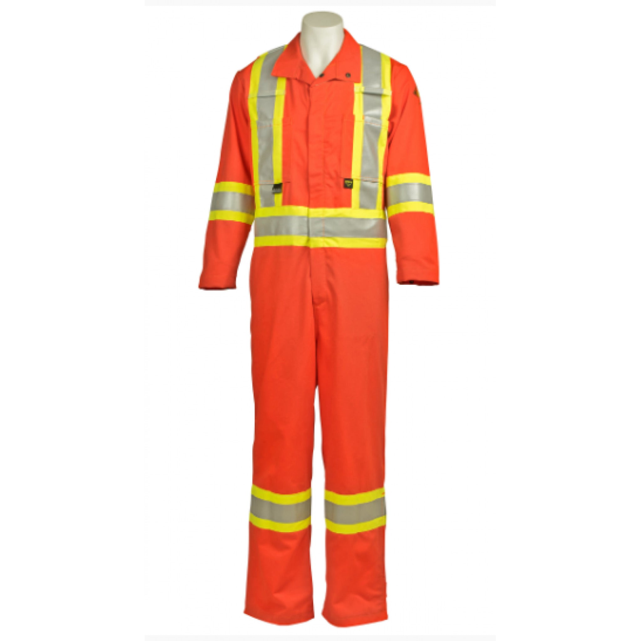 KELTEK 409s Men's Orange CSA Flame Resistant Winter Insulated Hi-Vis Coverall, HRC 4, Durable Workwear with Reflective Material | Sizes S-4XL