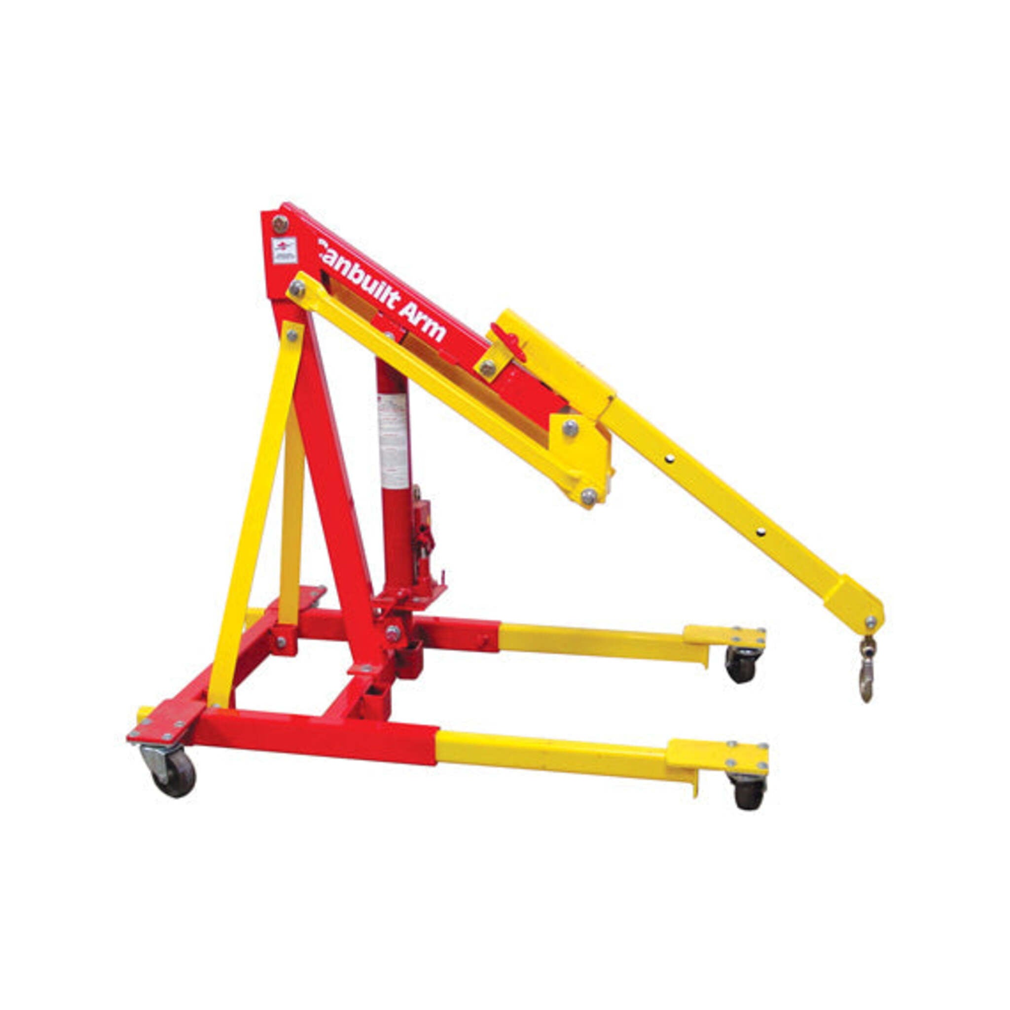 Canbuilt Multifunction Lift System: “The Canbuilt Arm” Model #5200, Versatile Mobile Crane, Flow Thru Base, Counterbalance, Quick Change Tool Holder