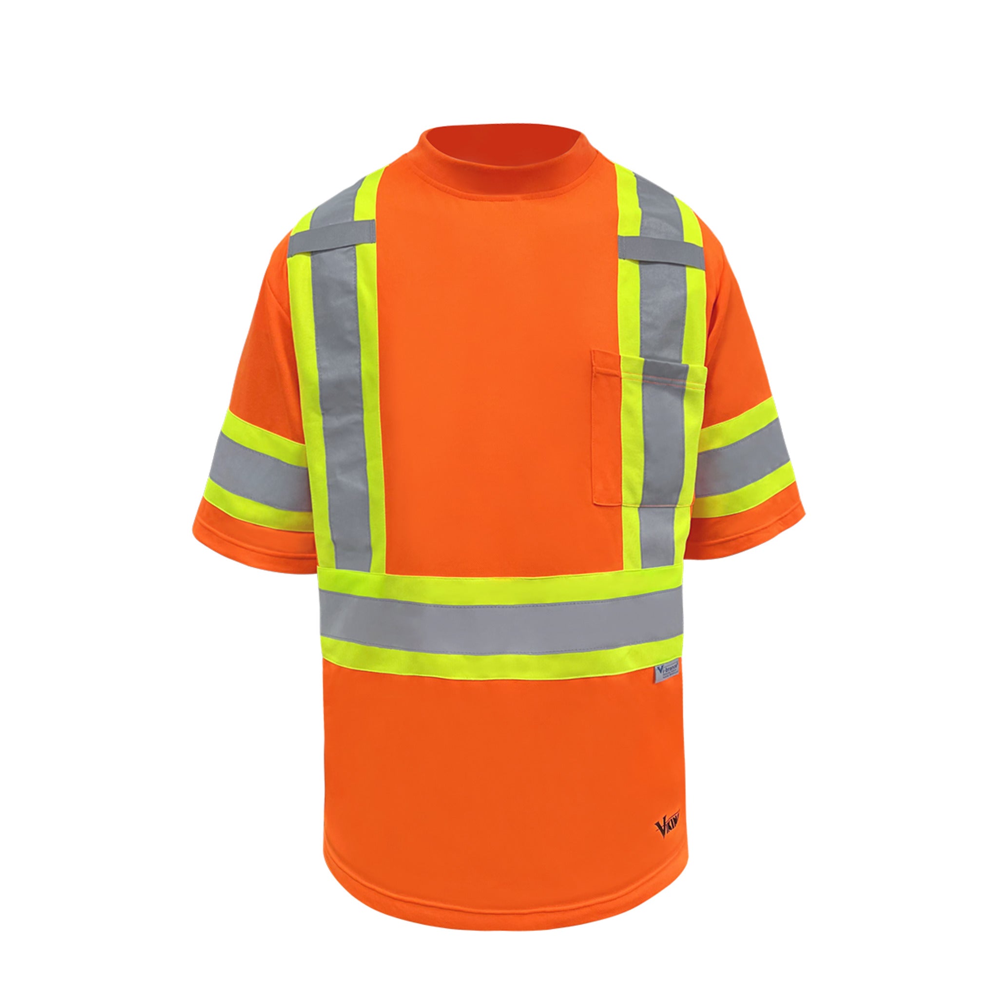 Viking® 6007 Bamboo Lined Safety T-Shirt with Vi-Brance® Reflective Tape, UPF 50+ Sun Protection, and CSA/ANSI Compliance for High-Visibility Work