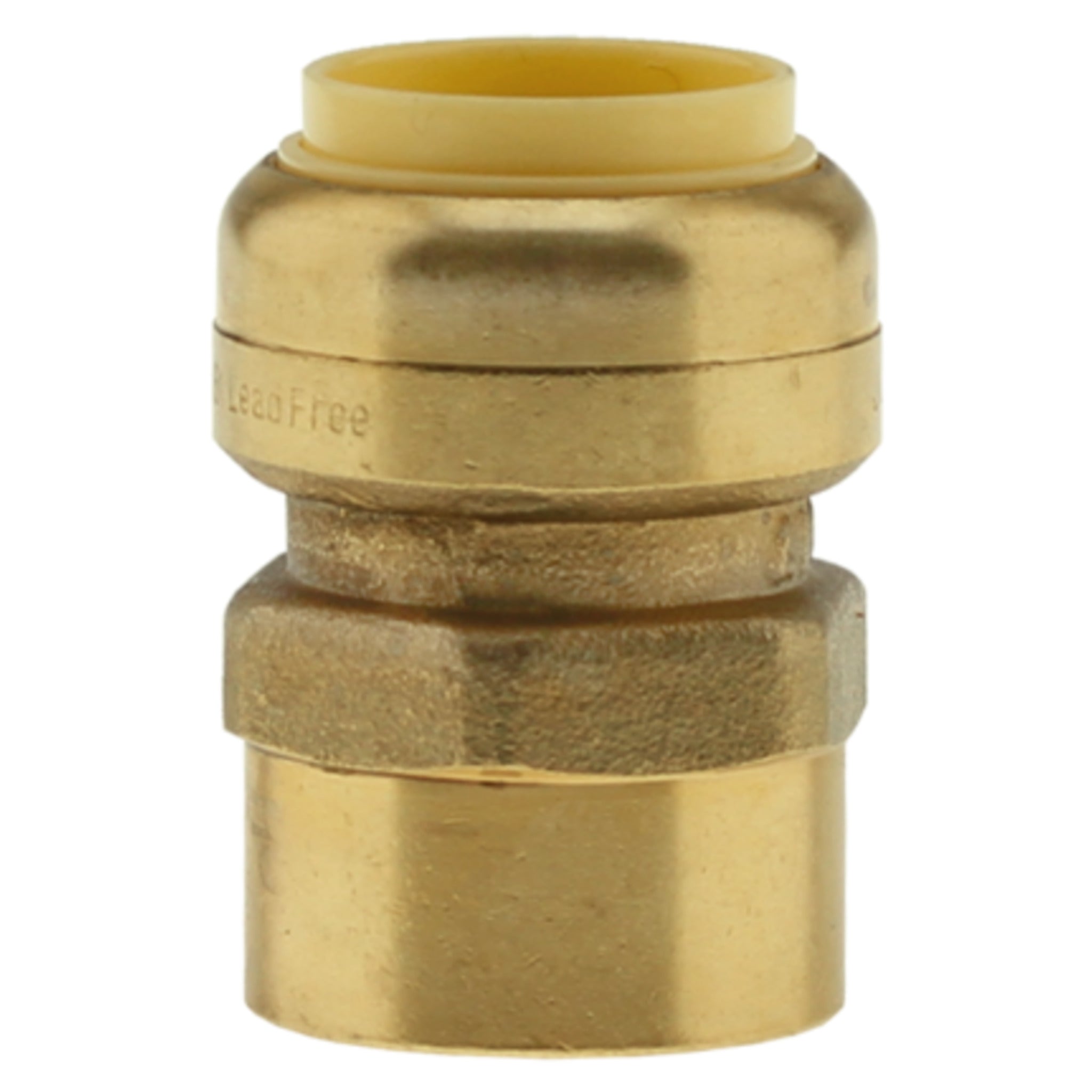 Lead-Free Push-Fit Brass CTS Female Adapter Coupling – Tool-Free, Connects Copper, CPVC, PEX Pipes, 200 PSI, NSF/ANSI Rated for Potable Water & Hydronic