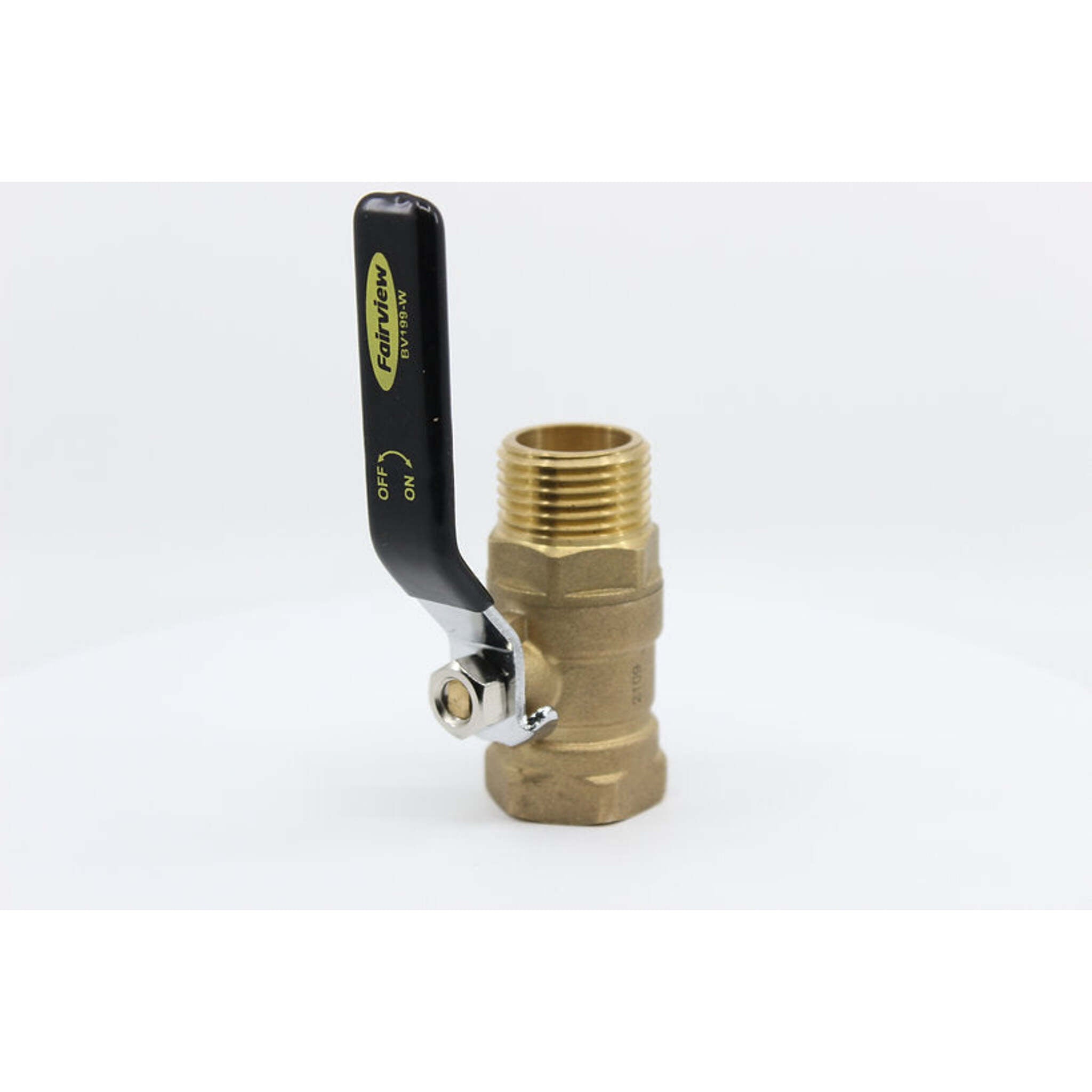 Fairview Pro-Grade Full-Port Brass Garden Hose Shut-Off Valve, Enlarged Handle, Hex Nut Connection, 200 PSI, Temperature Range -40°F to 190°F