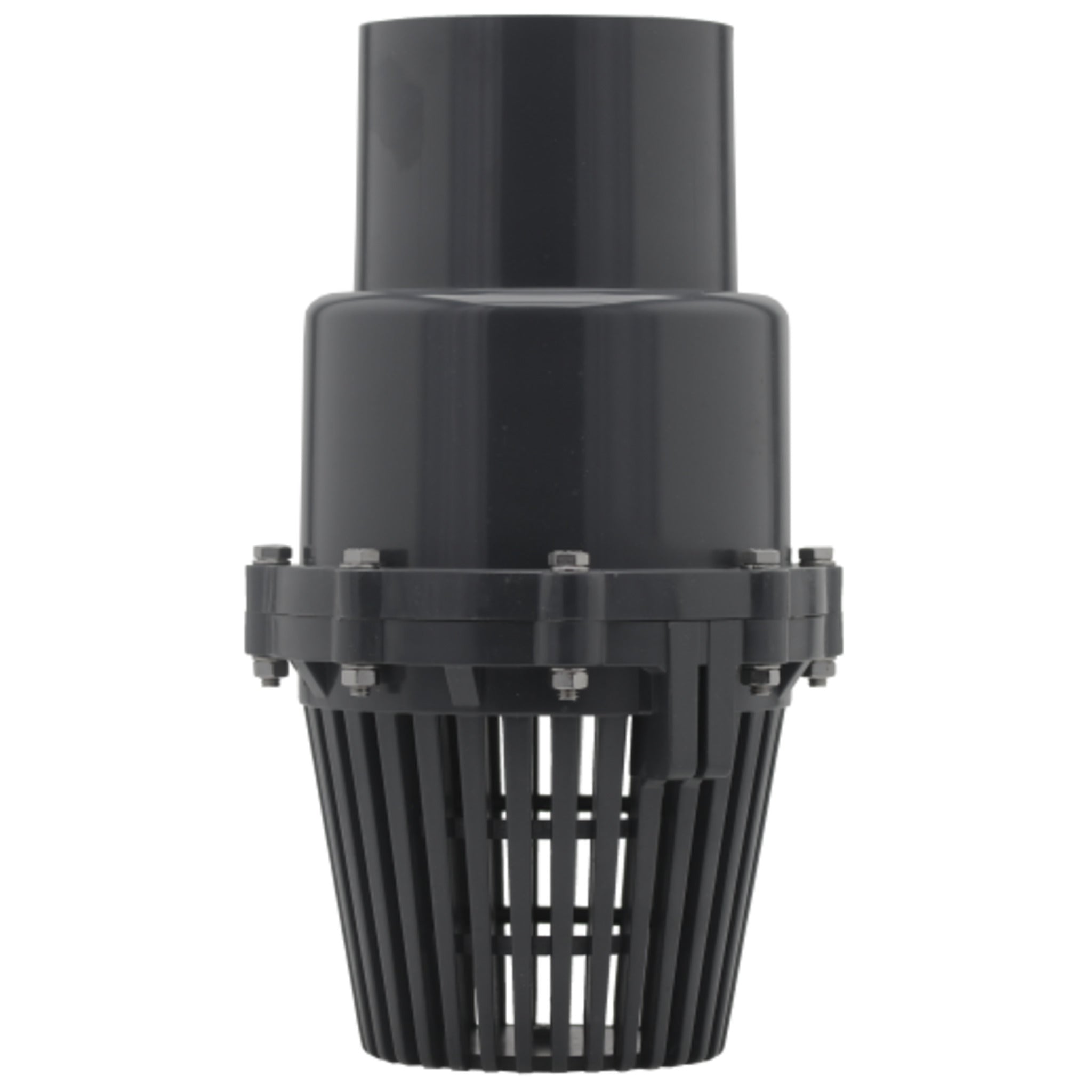 PVC Foot Valve Flapper Style with FPT Threads – Full Flow Design, 304 SS Hardware, Fast-Closing Flapper, 150 PSI Rated, No Lead, ANSI B1.20.1 Certified