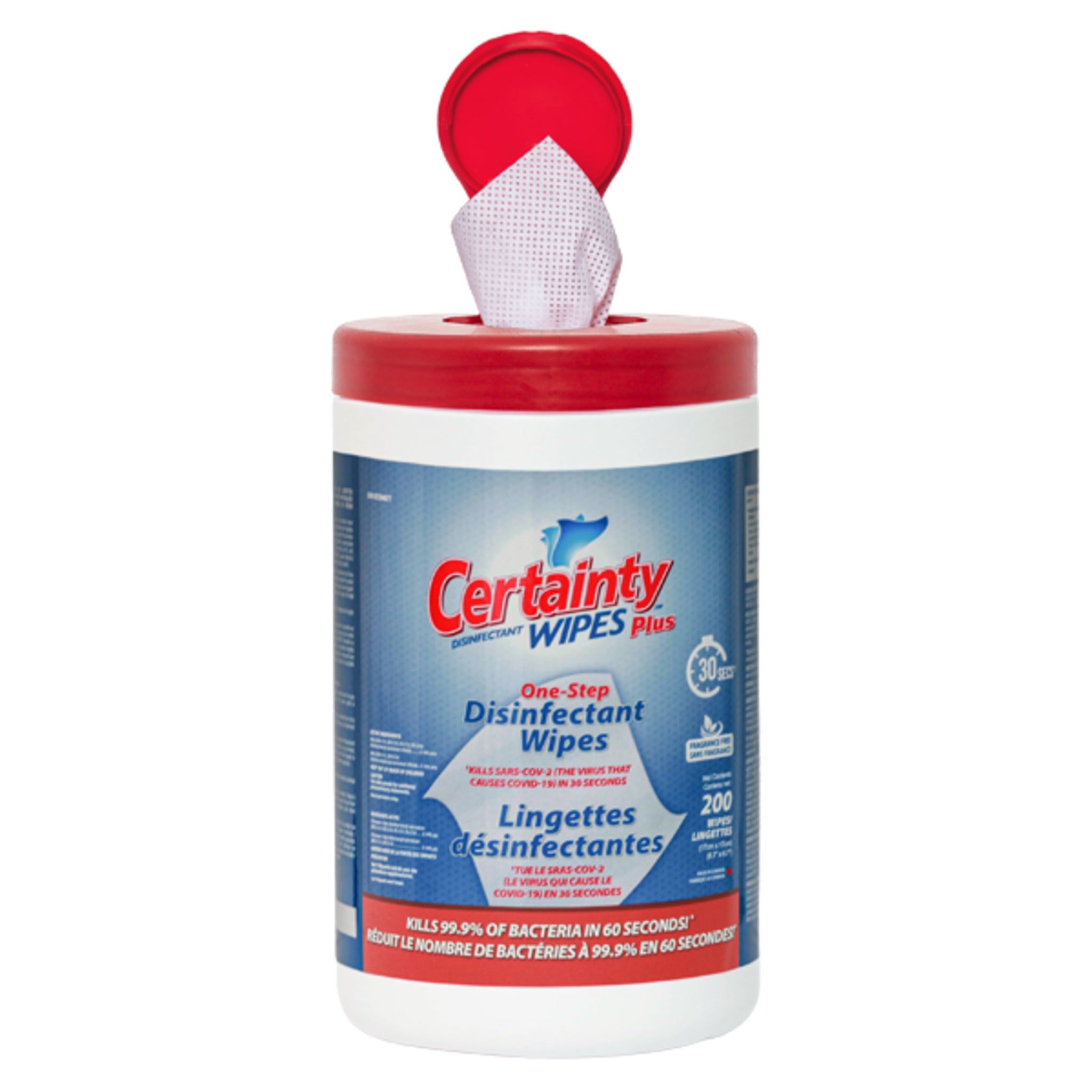 Certainty™ Plus Disinfectant Wipes - Tub of 200 Wipes